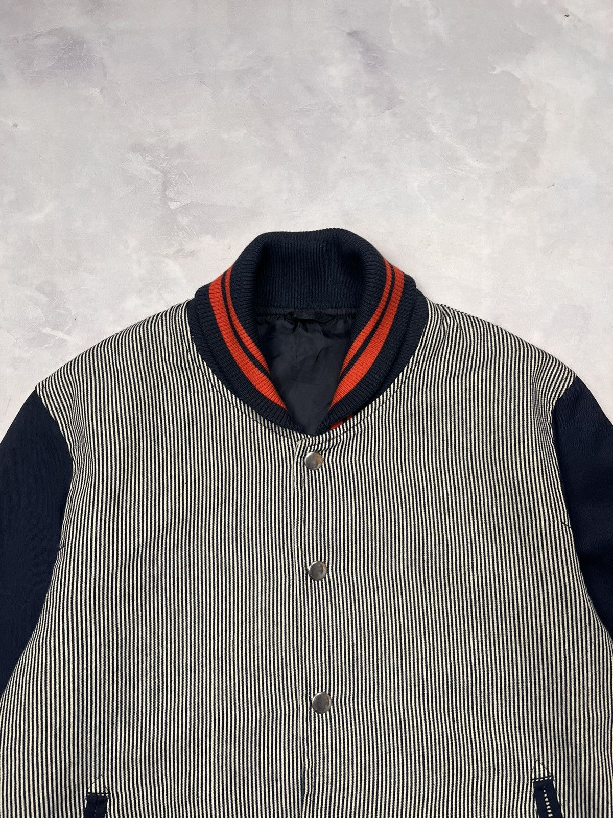 Japanese Brand Bomber Jacket Striped Size US L / EU 52-54 / 3 - 2 Thumbnail