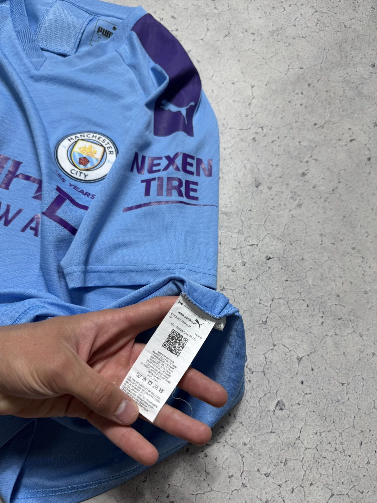 Puma Puma FC Manchester City Vintage Football Soccer Jersey Size US L / EU 52-54 / 3 - 12 Thumbnail