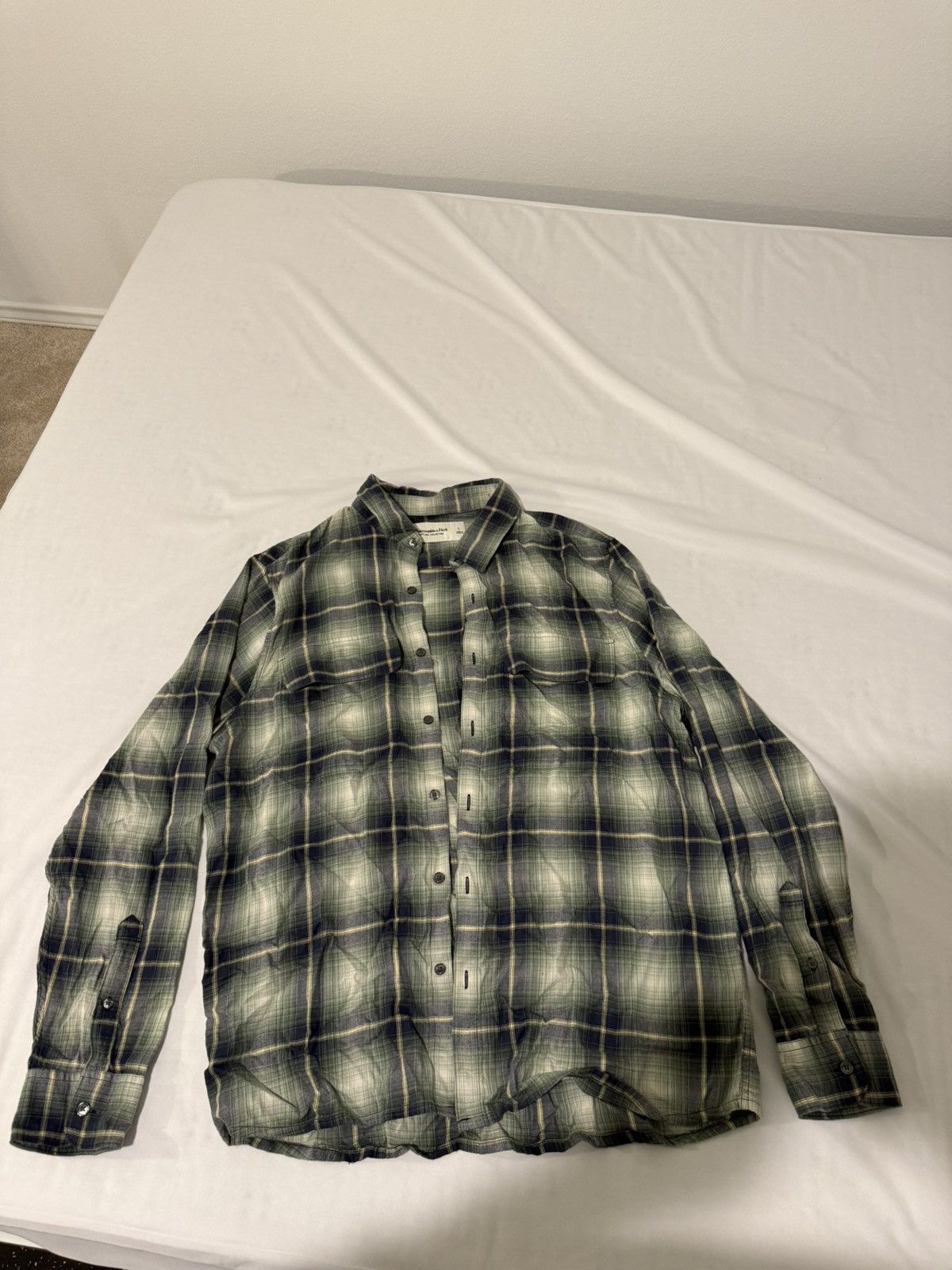 Abercrombie & Fitch A&F Soft Flannel Green Large Size US L / EU 52-54 / 3 - 1 Thumbnail