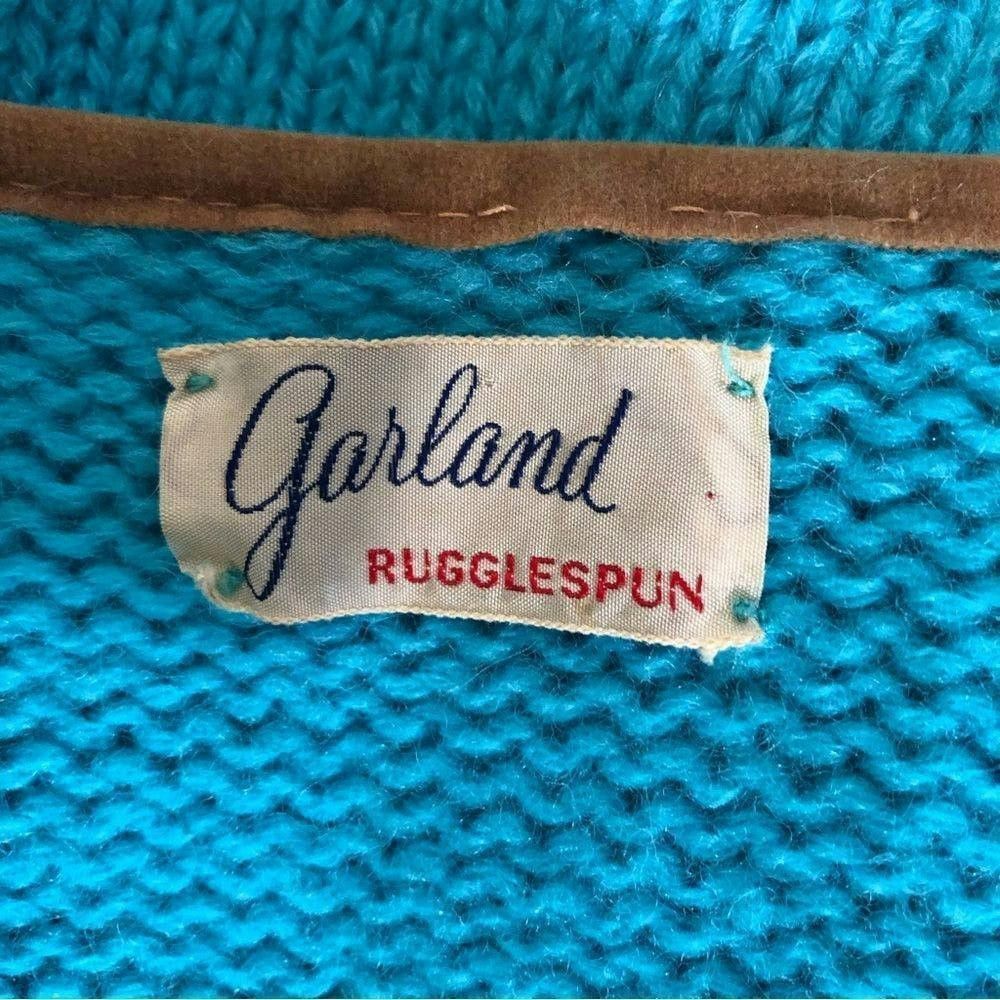 Vintage Vtge 80s pink daisies buttons teal blue granny cardigan M Size M / US 6-8 / IT 42-44 - 7 Thumbnail