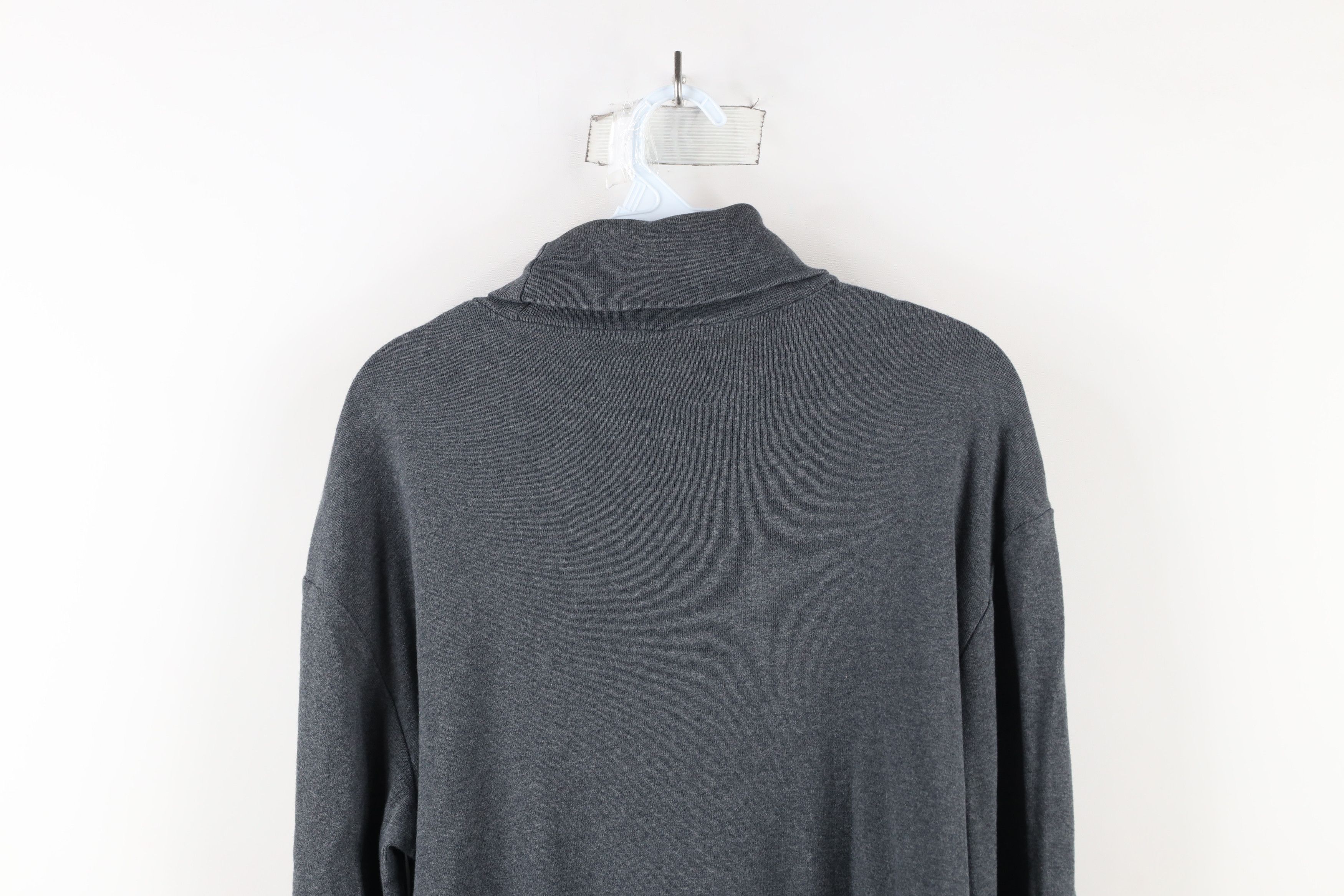 Gap Vintage 90s Gap Ribbed Knit Turtleneck T-Shirt Gray Cotton Size US L / EU 52-54 / 3 - 8 Thumbnail