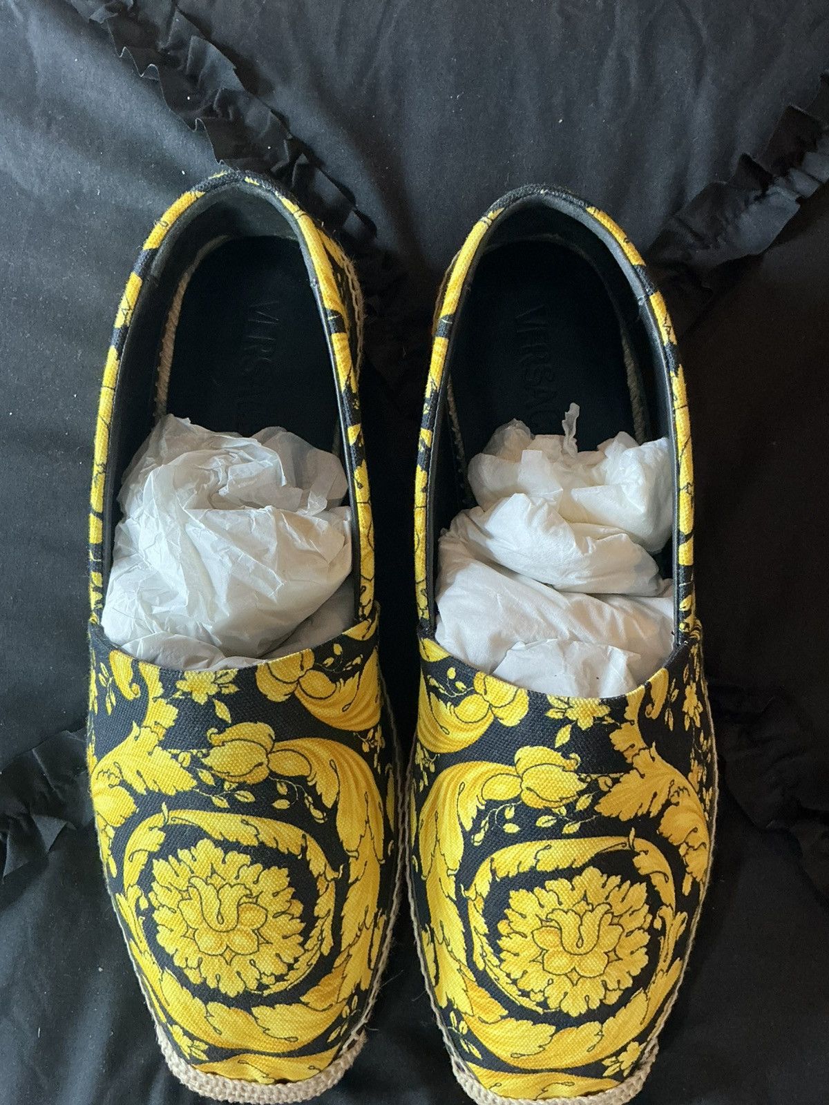 Versace Versace Barocco Print Espadrilles — Yellow/Black Edition Size US 12 / EU 45 - 8 Thumbnail