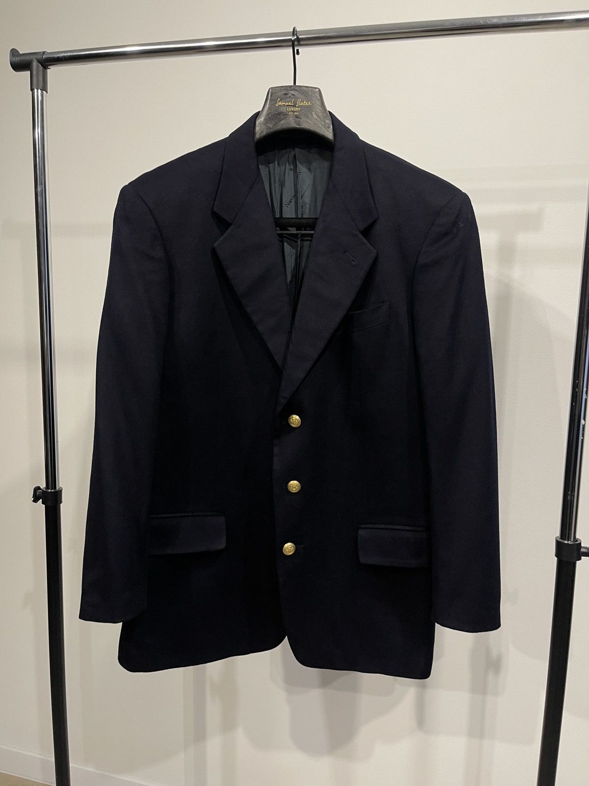 Vintage Nino Danieli blazer wool jacket vintage sport coat blue Size 44R - 1 Thumbnail