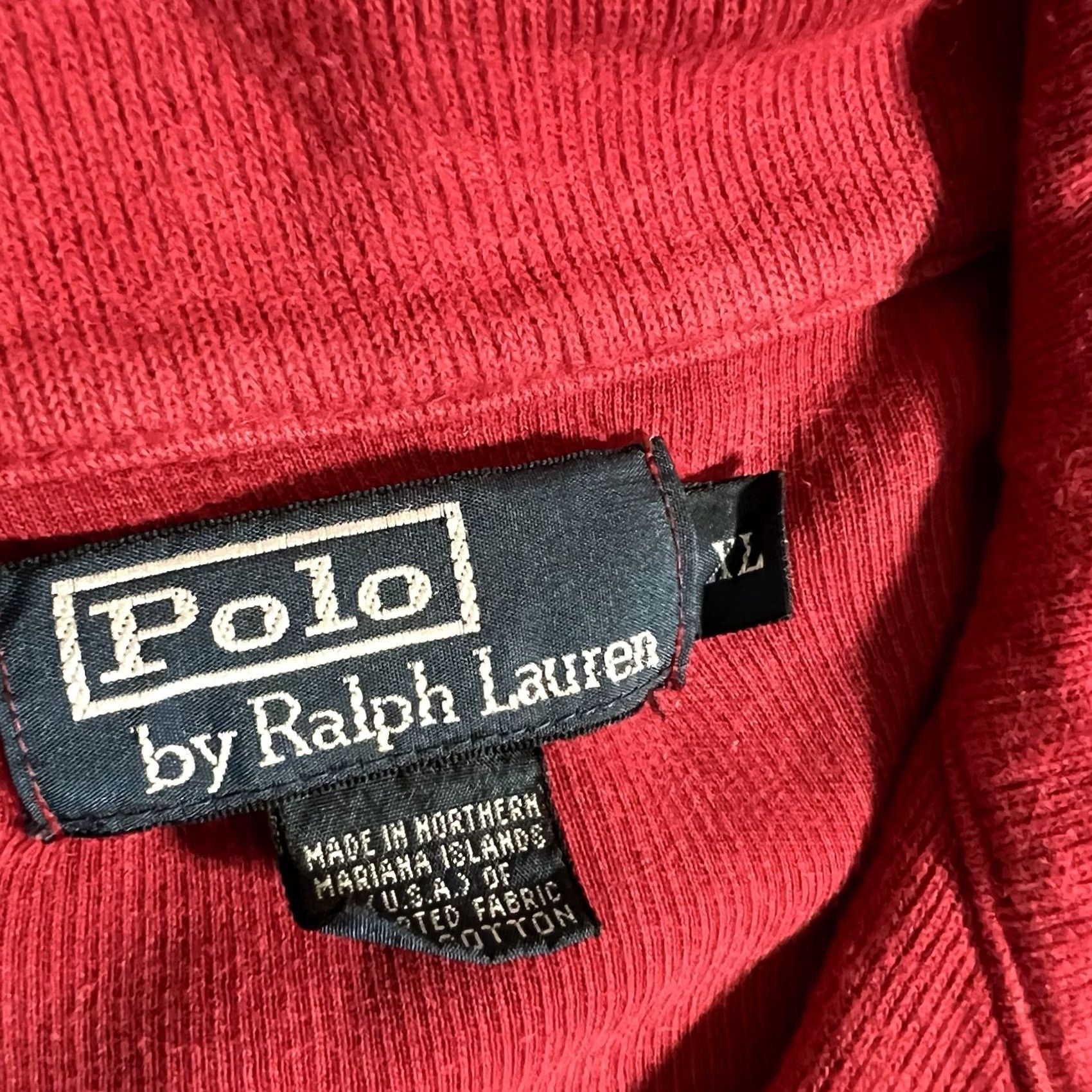 Polo Ralph Lauren VINTAGE Polo Ralph Lauren Sweatshirt 1/4 Zip Shirt Men XL Red Pullover Mens Size US XL / EU 56 / 4 - 4 Thumbnail