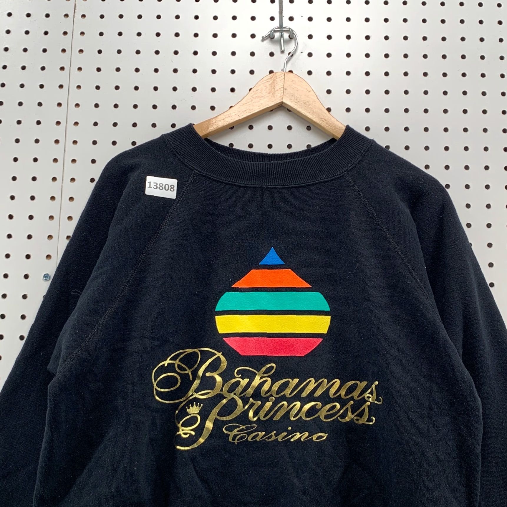 Logo 7 VINTAGE Ultra Sweats Sweatshirt Black Adult Large Bahamas Princess Water Drop Logo Logo Pullover Crew Neck All Seasons Mens Size US L / EU 52-54 / 3 - 2 Thumbnail