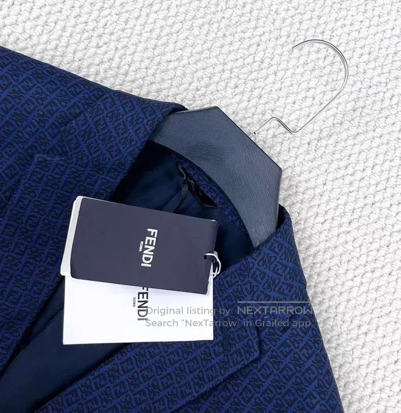 Fendi Fendi Dark blue double F monogram printed suit Size M / US 6-8 / IT 42-44 - 3 Thumbnail
