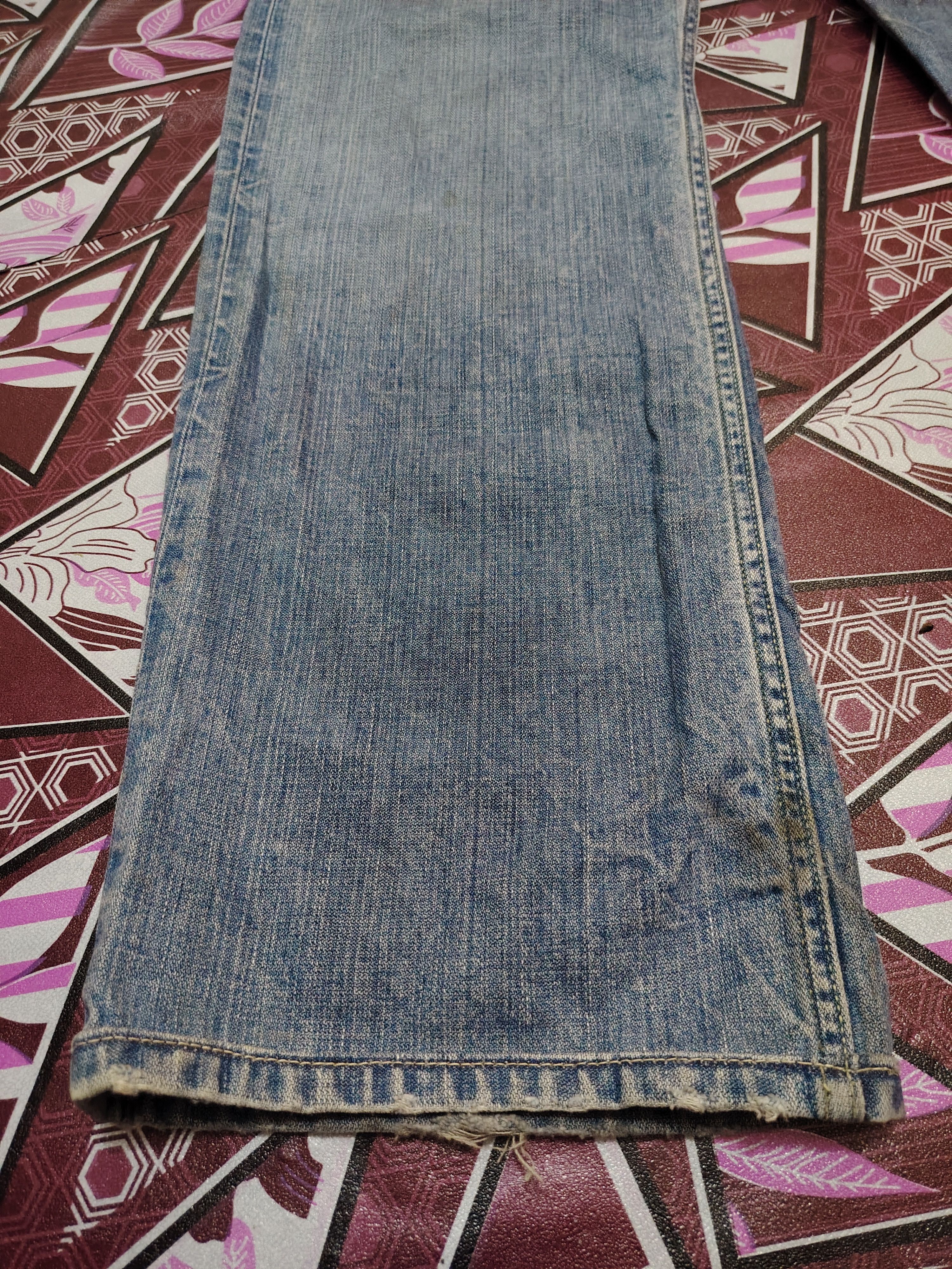 Who Decides War Vtg Diesel Industry Flared Distressed jeans Denim Size US 31 - 11 Thumbnail