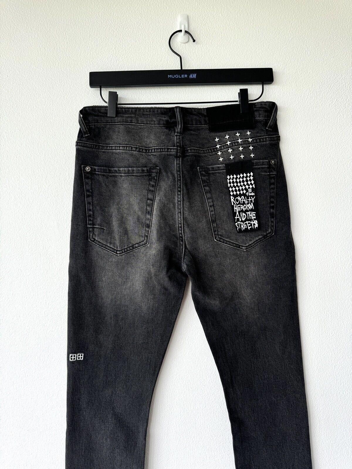 Ksubi Ksubi mens denim jean van winkle 32 black grey chamber zip Size US 32 / EU 48 - 6 Thumbnail