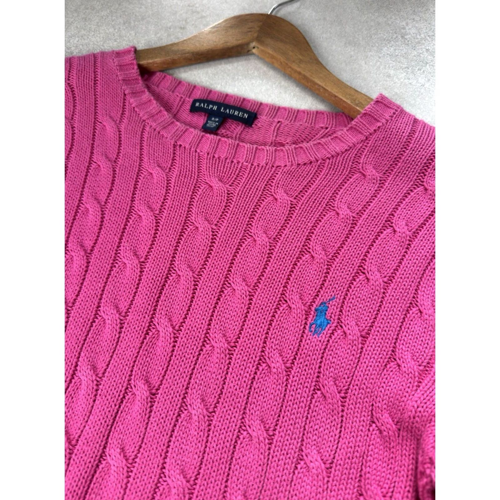 Ralph Lauren VINTAGE Ralph Lauren Woman Sweater Pink Size S Knitted Pullover City Classic 90s Luxury Paris Italy Sezane Vintage Streetwear Womens Size S / US 4 / IT 40 - 4 Thumbnail