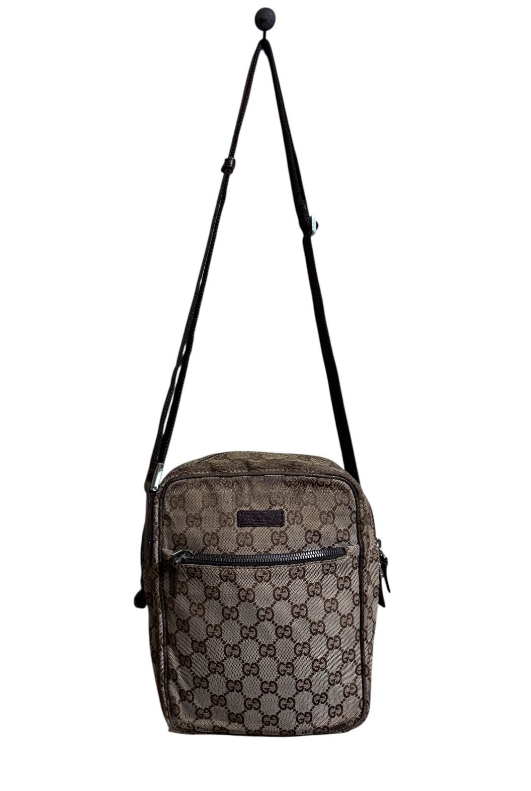 Gucci Gucci GG Crossbody Shoulder Canvas 03136 Leather Vintage Size ONE SIZE - 2 Thumbnail
