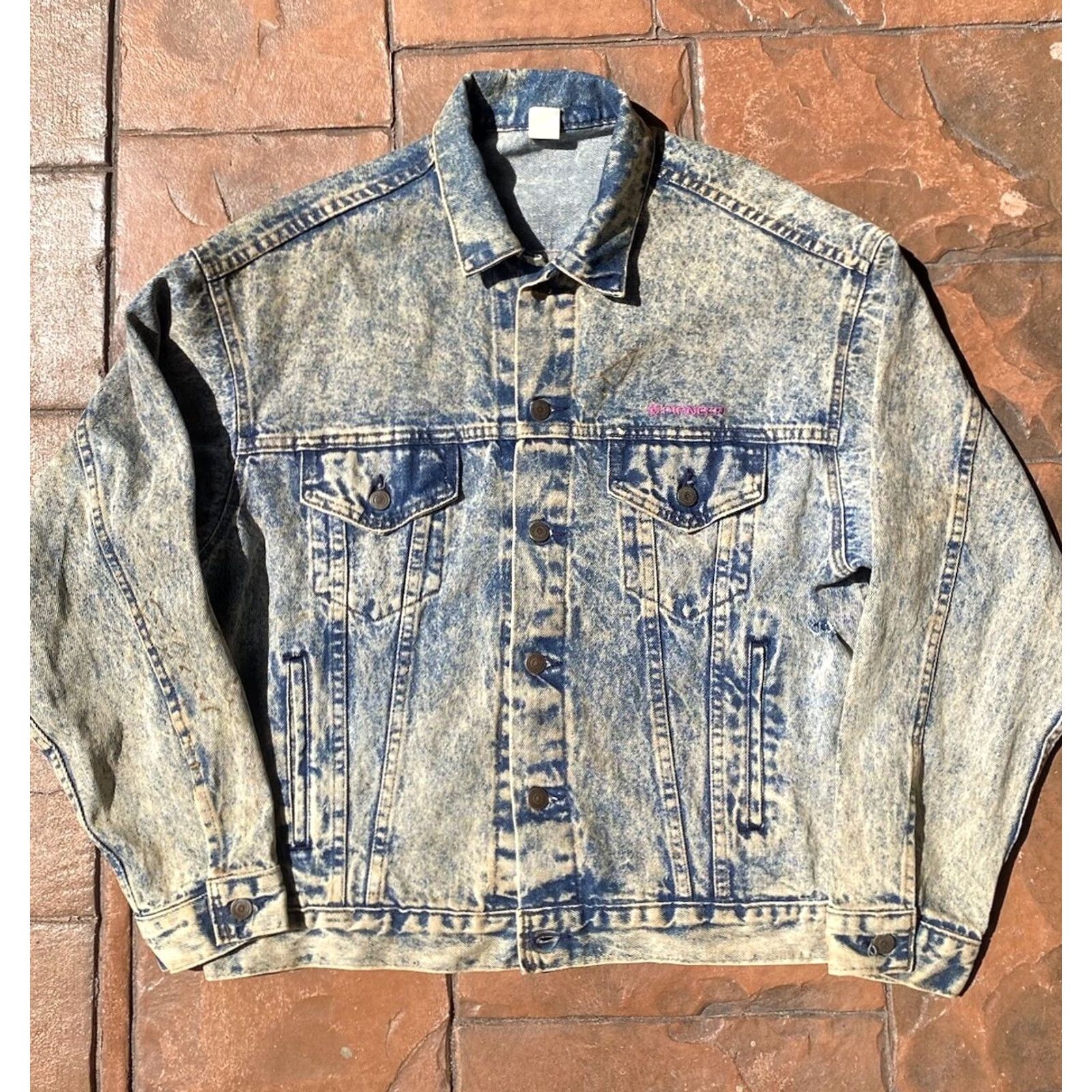 Denime VINTAGE Lyle Lovett Tour 1988 Denim Jacket Large USA Denim Jacket/Coat Size US L / EU 52-54 / 3 - 2 Thumbnail