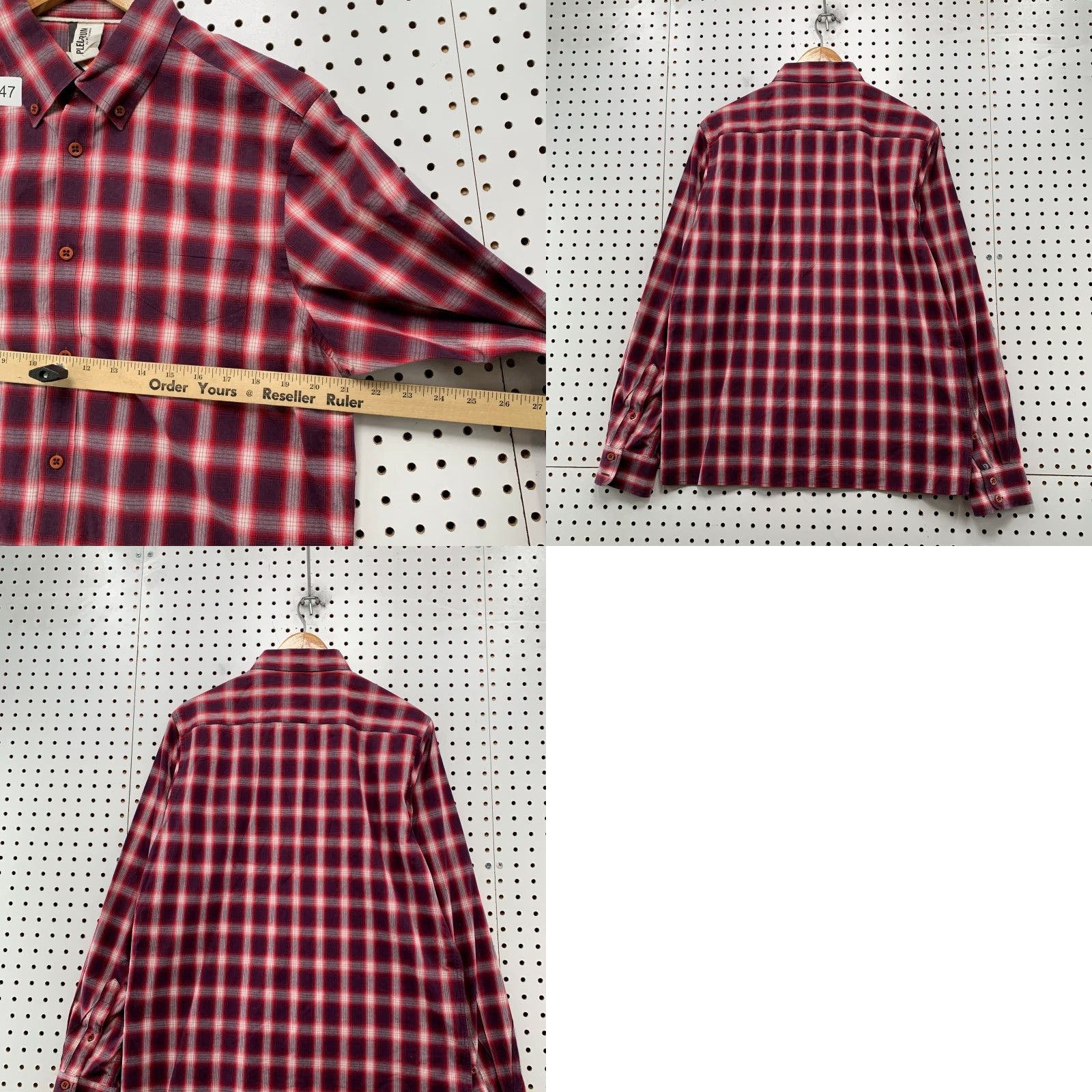 Ben Sherman Ben Sherman Button Shirt Mens Large Red Plectrum Long Sleeve Western Shirt Size US L / EU 52-54 / 3 - 9 Thumbnail