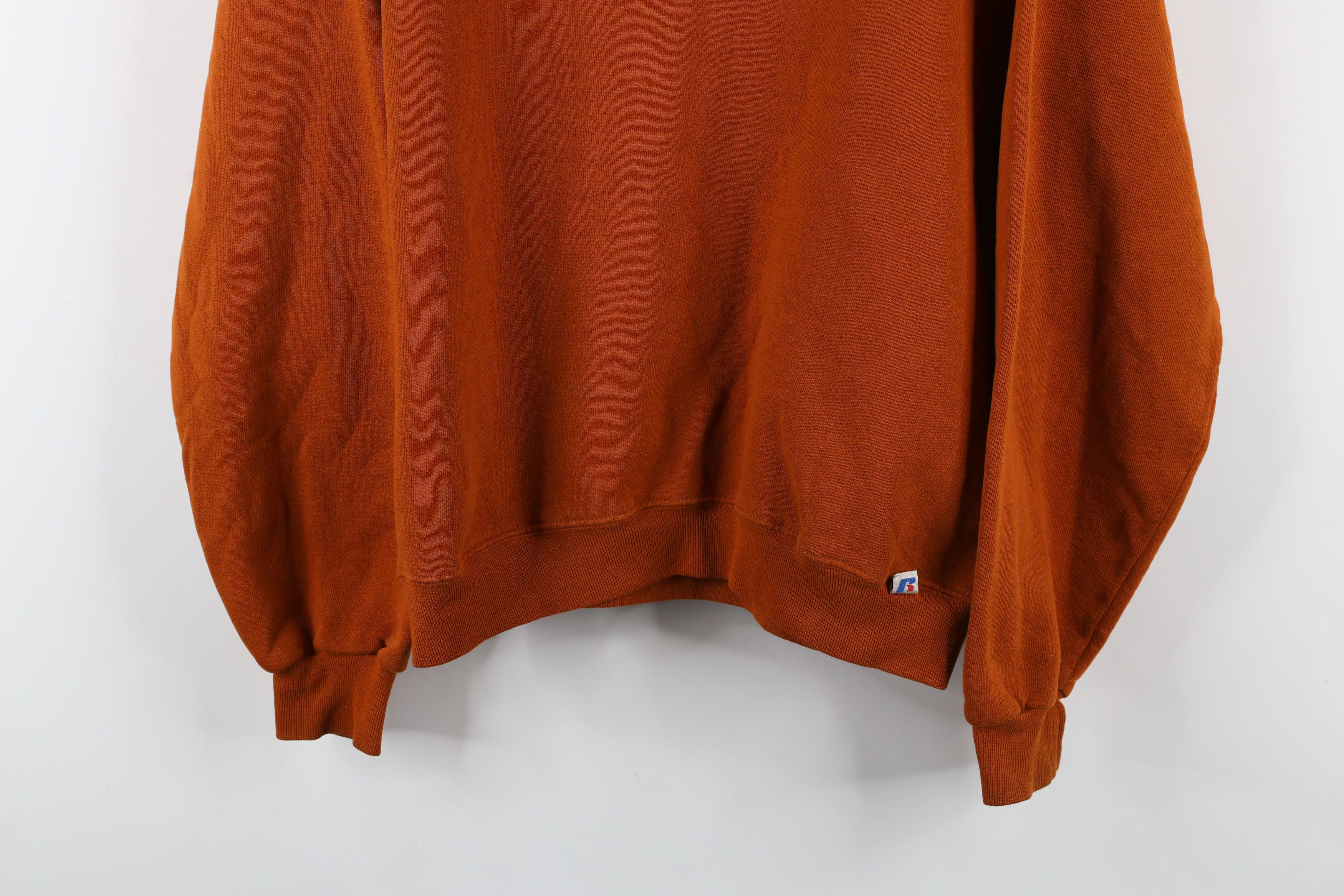 Russell Athletic × Vintage Vintage 90s Russell Athletic Crewneck Sweatshirt Burnt Size US L / EU 52-54 / 3 - 3 Thumbnail