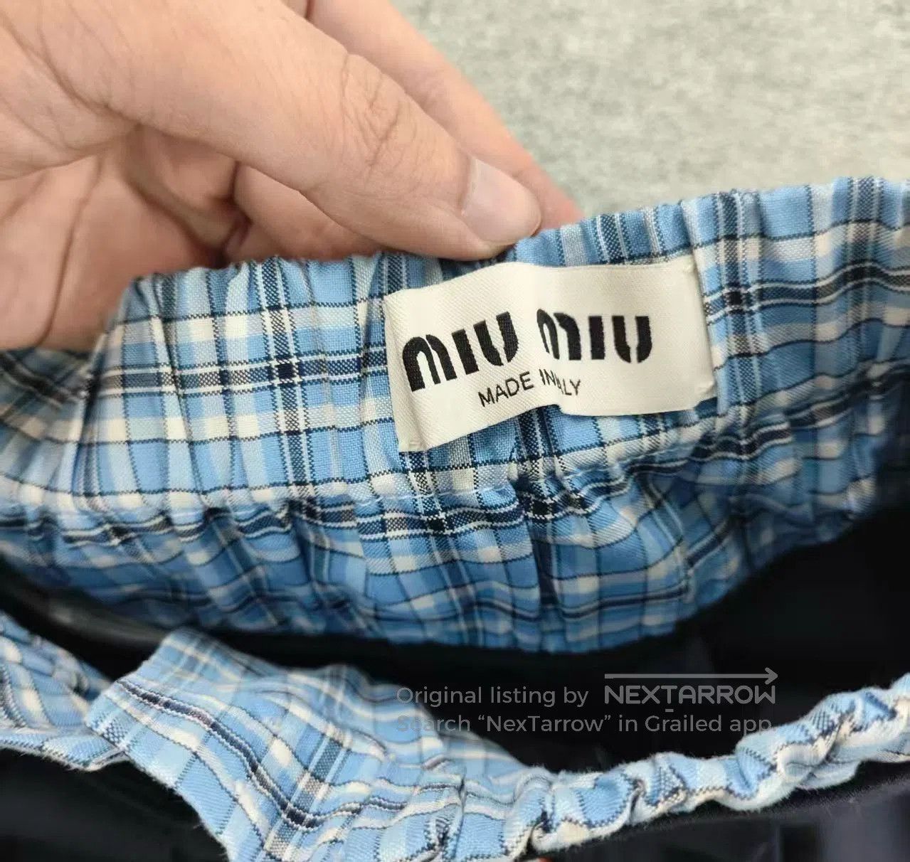 Miu Miu Miu Miu Checkered Pleated Skirt. Size 37" - 2 Thumbnail