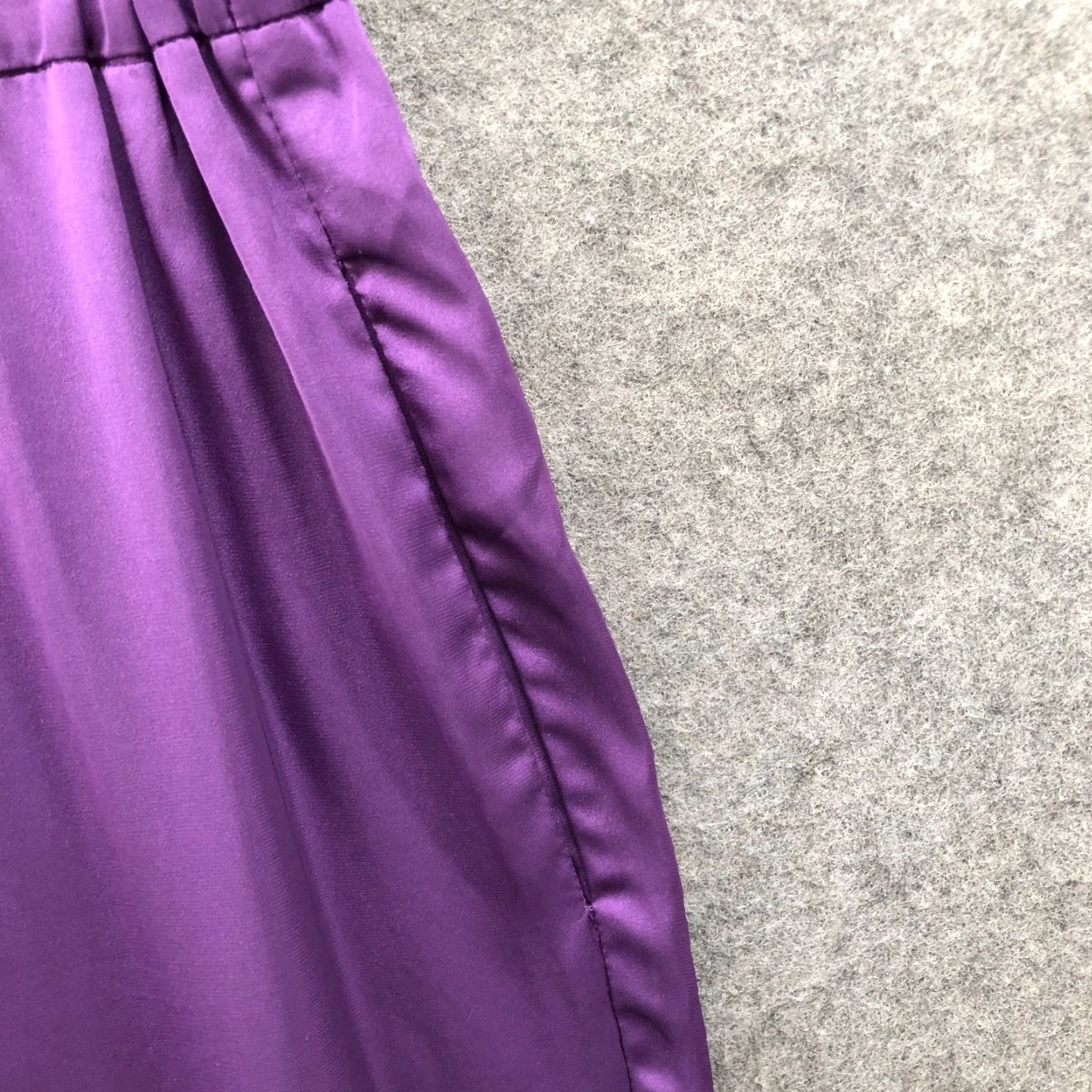 Vintage Montserrat NY Satin Lounge Pants Womens S Purple Pull On Pajama Size 28" / US 6 / IT 42 - 5 Thumbnail