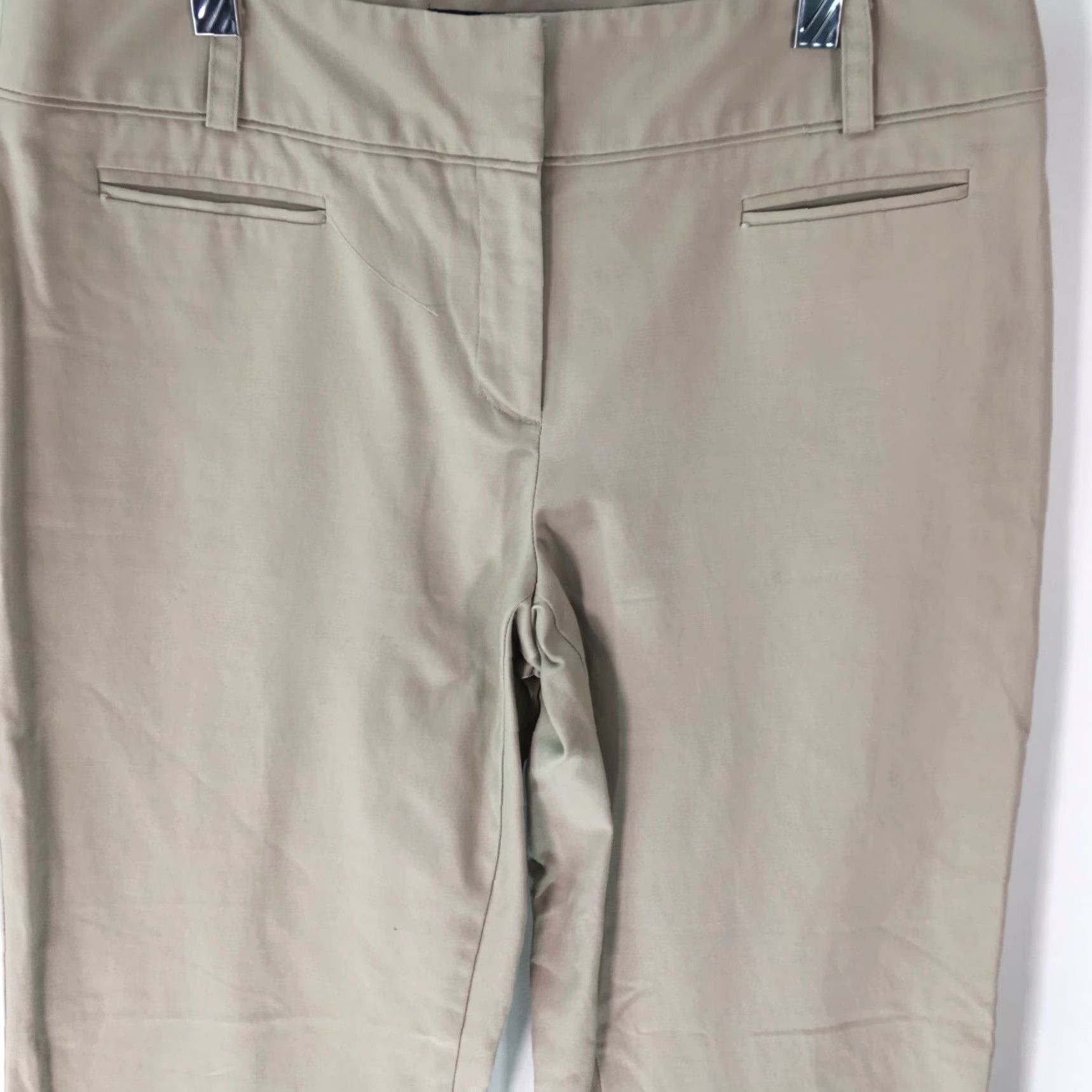 Apt. 9 Apt. 9 Dress Pants Womens Flat Front Beige 32x30 Size 12 Vintage Stretch Regular Straight Size 34" / US 12 / IT 48 - 4 Thumbnail