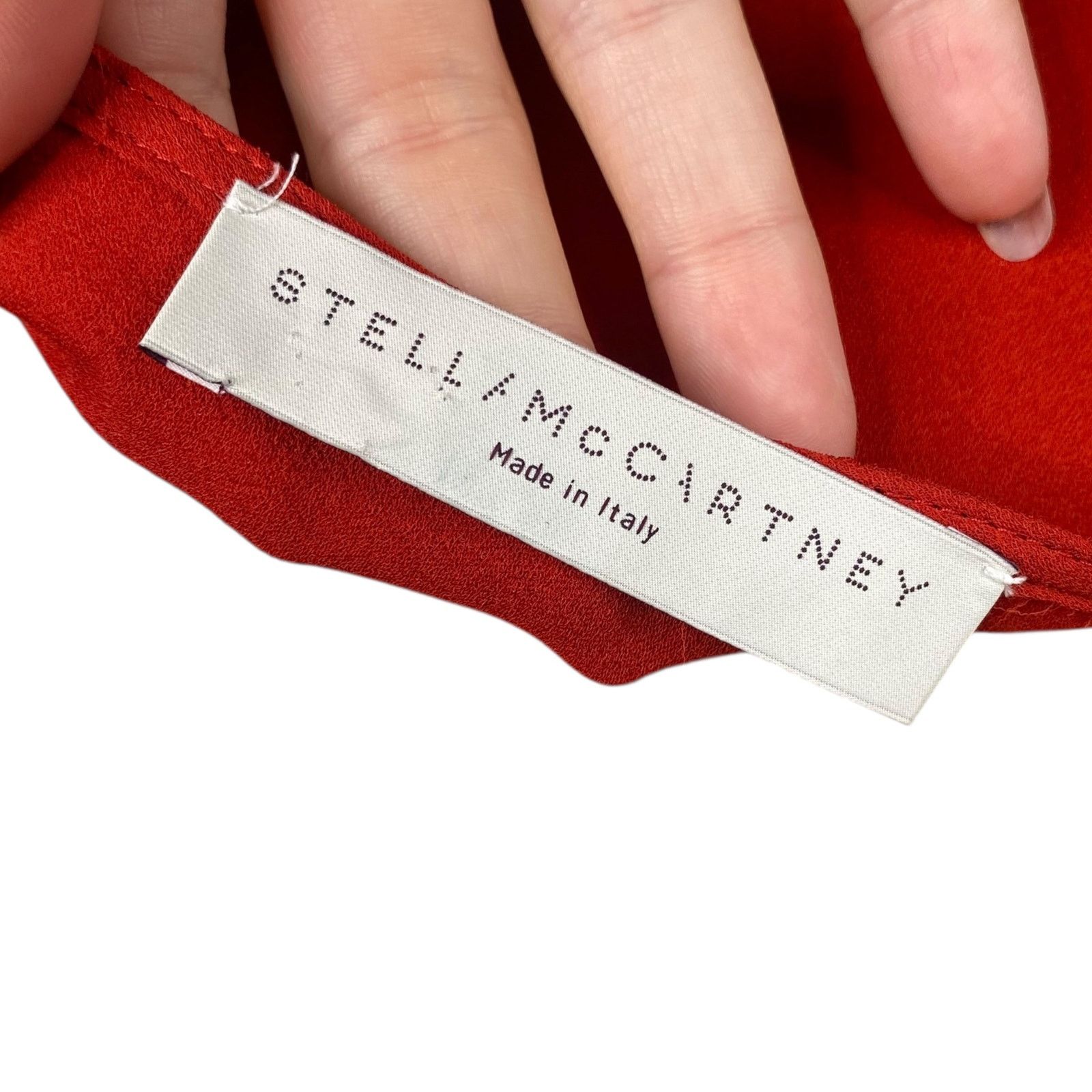 Stella McCartney Stella McCartney Red Silk Bell Sleeve Empire Blouse SZ 38/4 Size S / US 4 / IT 40 - 8 Thumbnail