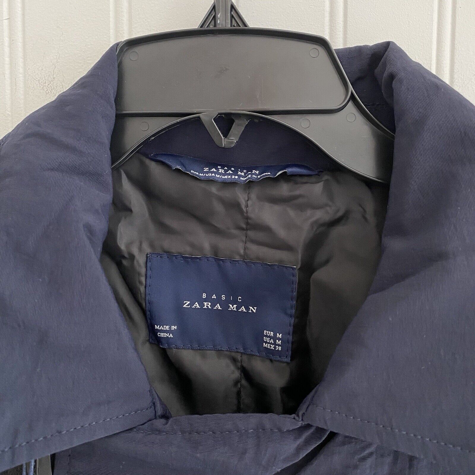 Zara Zara Mens Basic Navy Blue Windbreaker Bomber Jacket Zipper Size US M / EU 48-50 / 2 - 2 Thumbnail