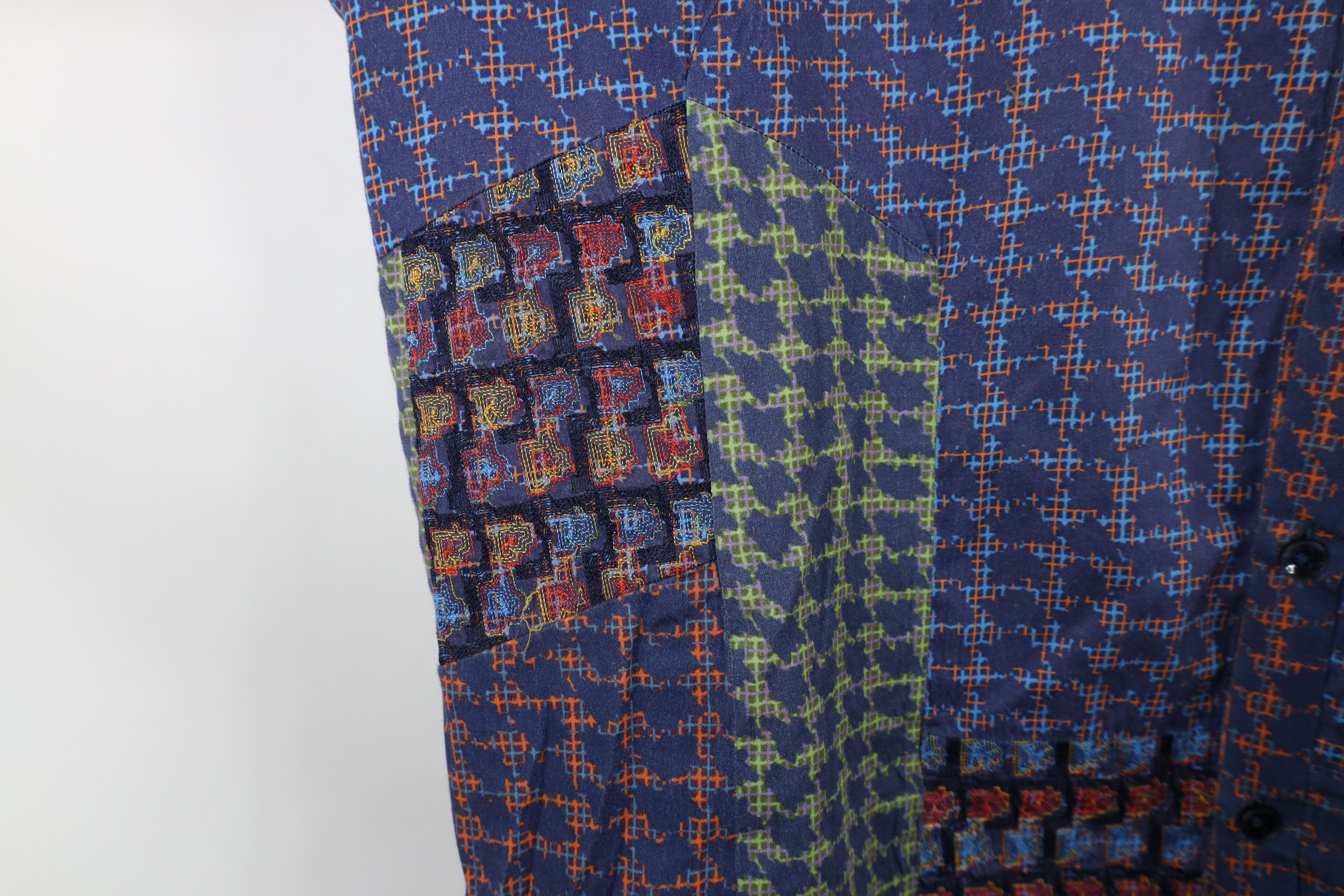 Robert Graham × Vintage Robert Graham Rainbow Patchwork Houndstooth Button Shirt Size US XXL / EU 58 / 5 - 5 Thumbnail