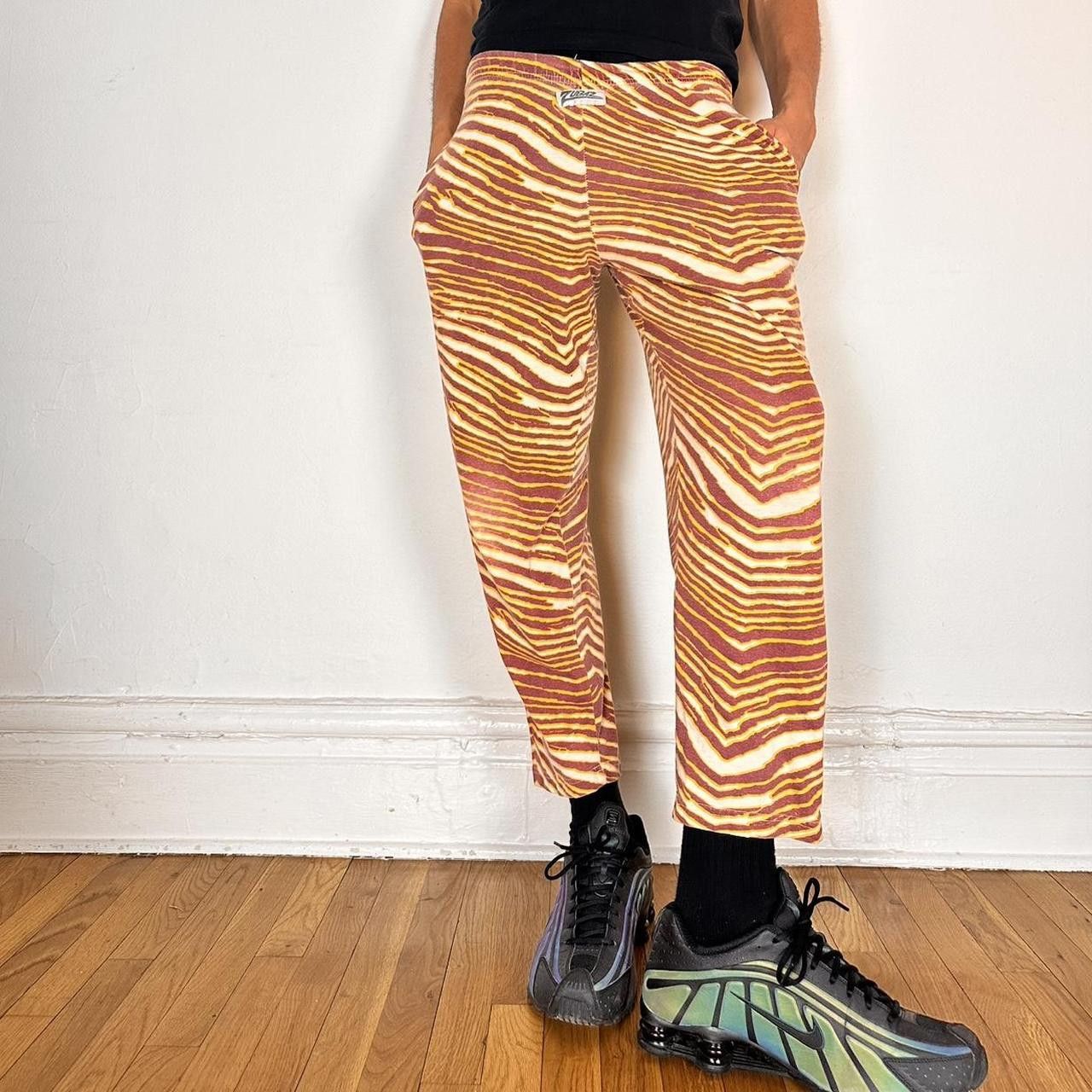 Zubaz Vintage Zubaz Maroon & Yellow Tiger Striped Pants - Small Size US 26 / EU 42 - 1 Thumbnail