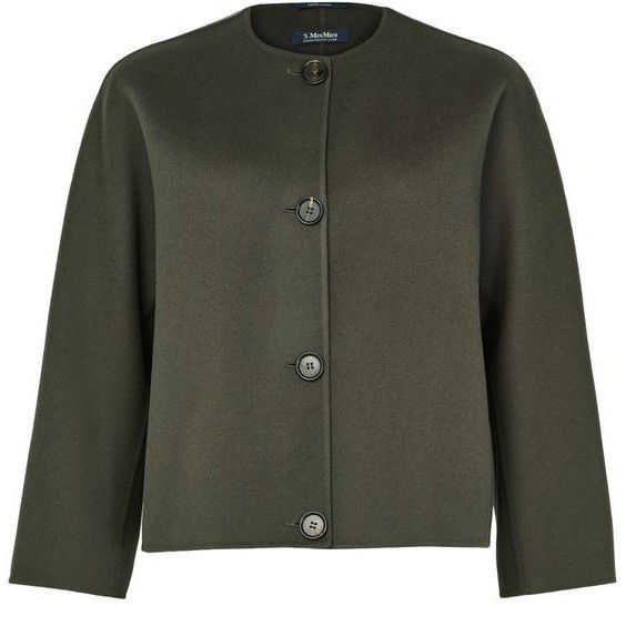 MAX MARA Kate Short Green Wool Coat New & Authentic (Women\'s