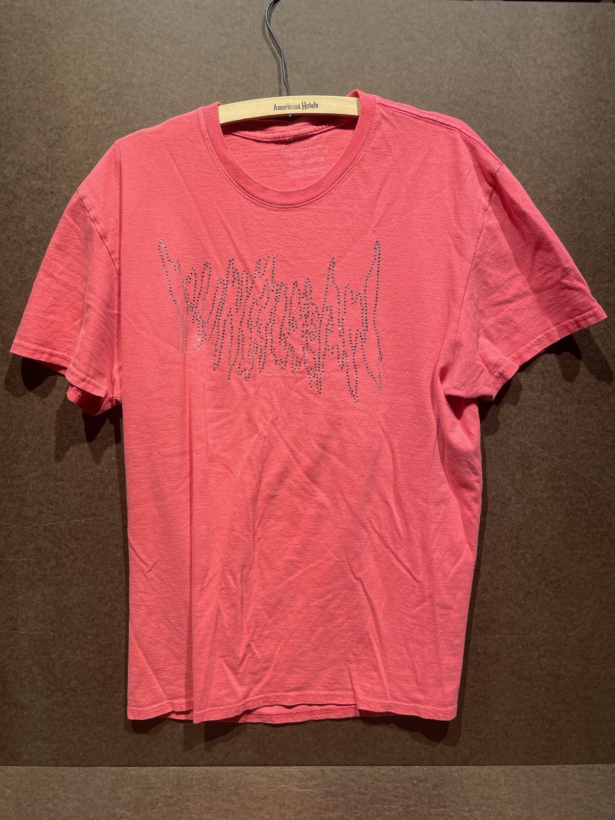 New Era × Sad Boys × Yung Lean Yung Lean Metal Rhinestone Coral Tee Size US L / EU 52-54 / 3 - 1 Thumbnail