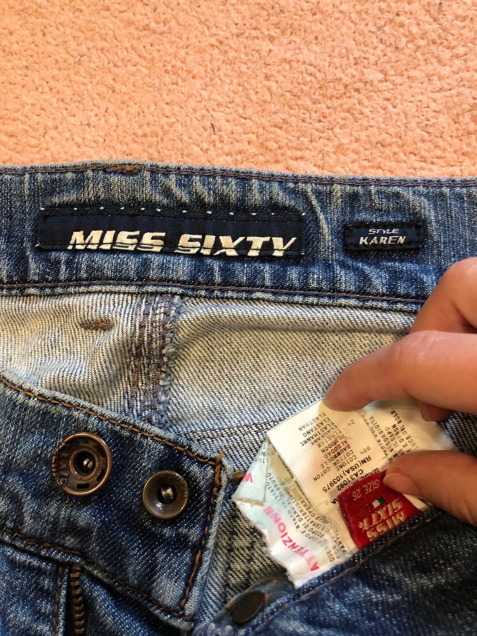 Miss Sixty Vintage Miss Sixty Slim Skinny Fit Denim Jeans Size 26 Size 26" / US 2 / IT 38 - 2 Thumbnail
