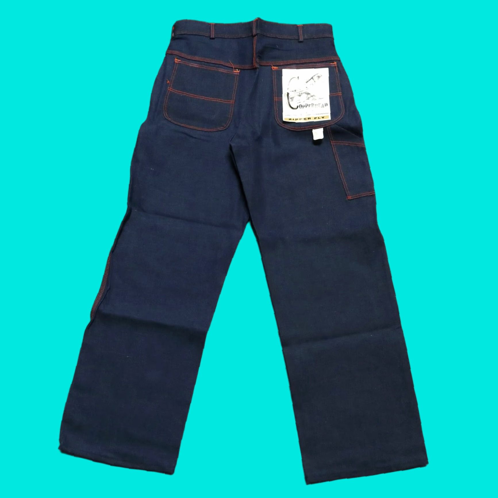 Vintage VINTAGE Copperhead Jeans Denim Men 32x29 Raw 60s Deadstock Sanforized Made in USA Leather? Size US 32 / EU 48 - 1 Thumbnail