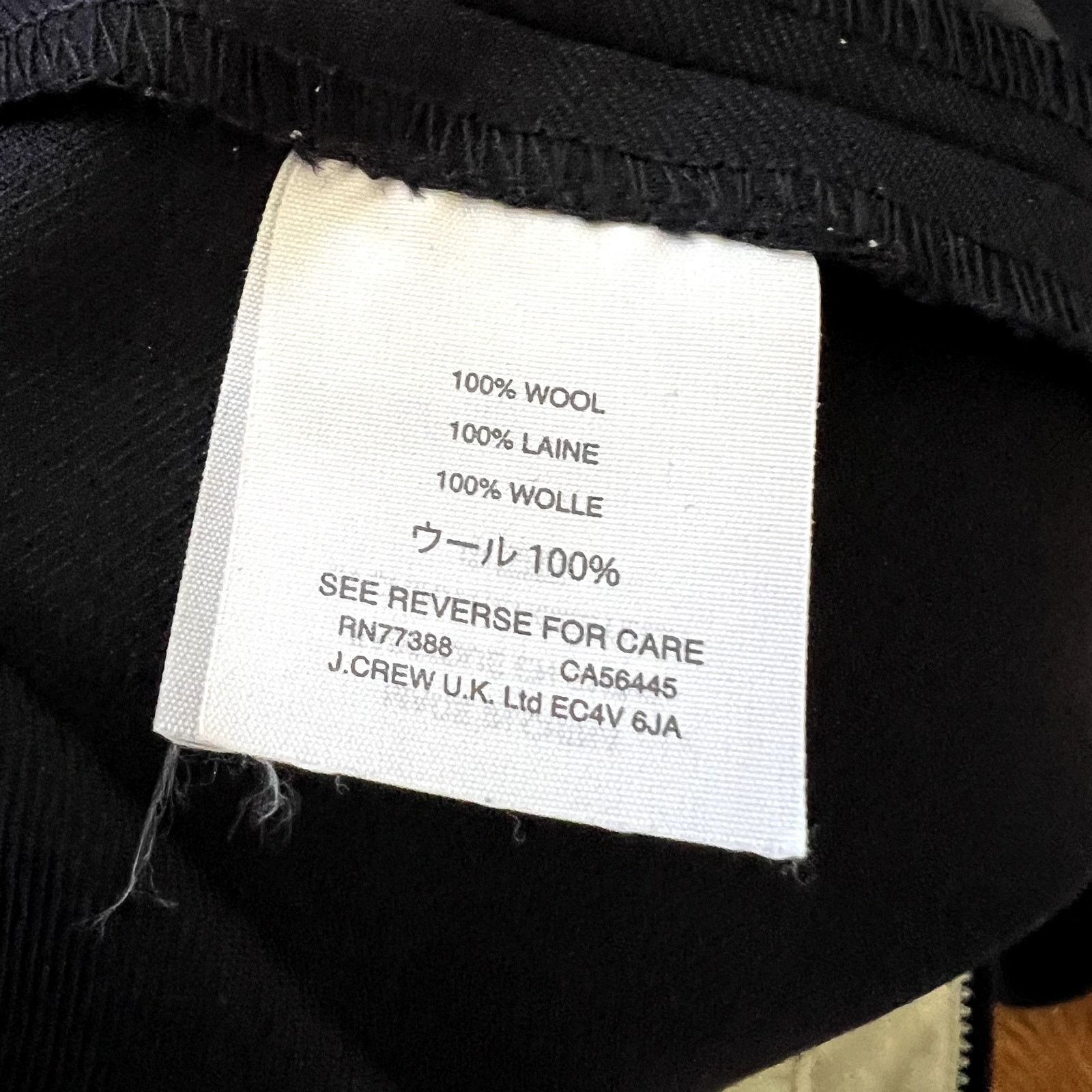 J.Crew New J. Crew Super 120's navy blue wool pants size 8 Size 30" / US 8 / IT 44 - 4 Thumbnail