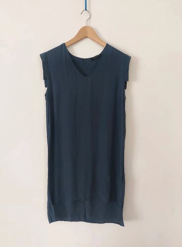 Allsaints AllSaints navy silk blend dress 12 Size M / US 6-8 / IT 42-44 - 3 Thumbnail