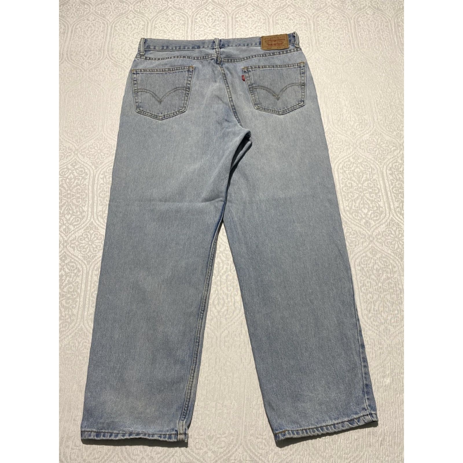 Levi's Levi's 550 Jeans Mens 36x30 Light Wash Blue Relaxed Fit Tapered Leg Denim Red Tab Jeans Mens 36x30 Regular Size US 36 / EU 52 - 5 Thumbnail