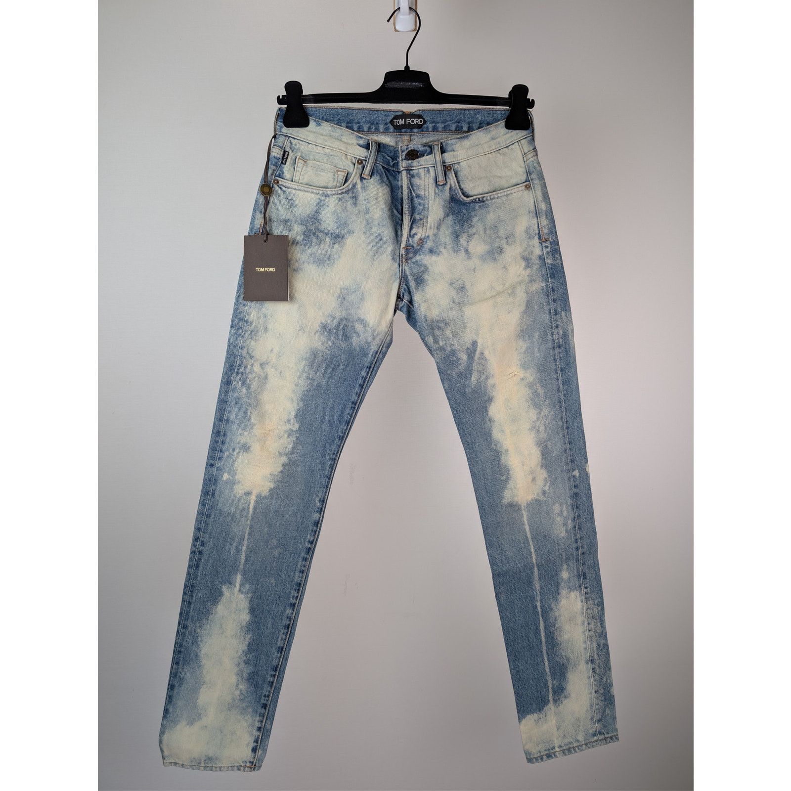 Tom Ford o1rshd1 Slim-Fit Denim Jeans in Pale Bleached Size US 30 / EU 46 - 2 Thumbnail