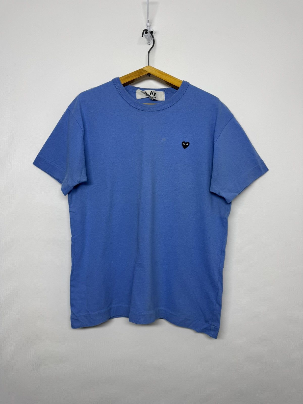 Comme des Garcons Comme Des Garcons PLAY Black Heart Blue Mens Cotton T Shirt Size US M / EU 48-50 / 2 - 4 Thumbnail