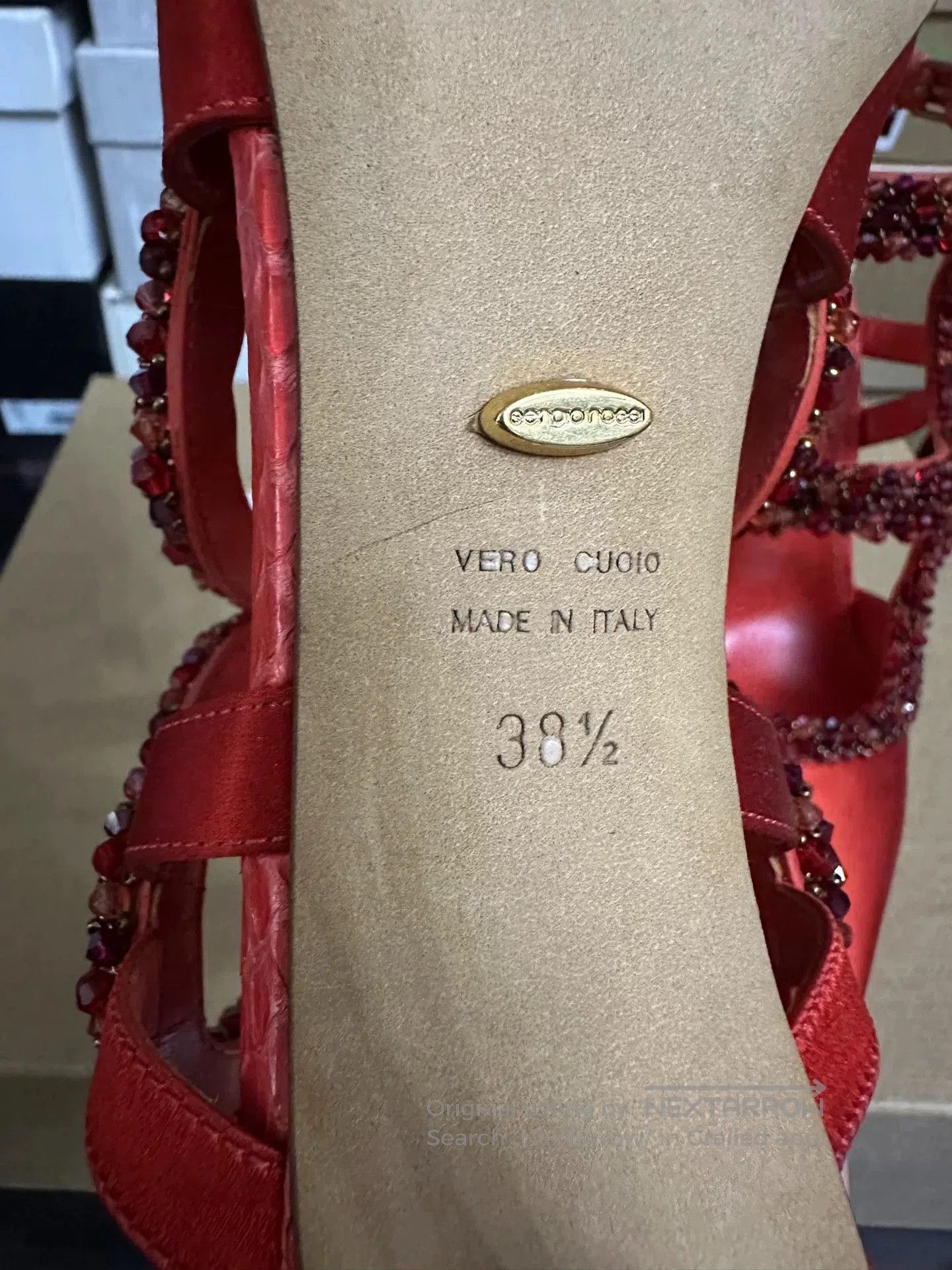 Sergio Rossi Sergio Rossi Limited Red Satin Heels 38.5. Size US 7.5 / IT 37.5 - 5 Thumbnail