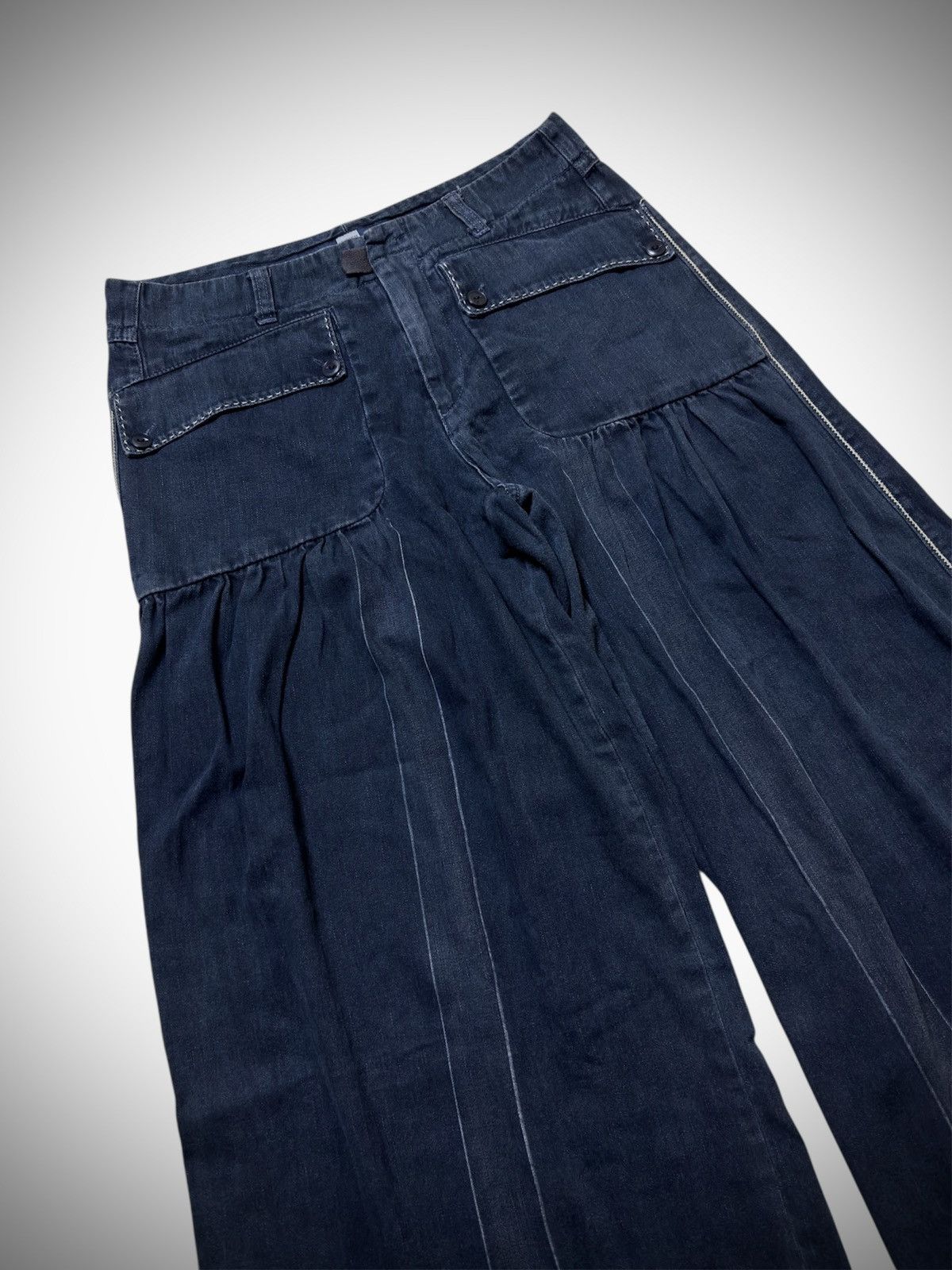Marithe + Francois Girbaud 2000’s Marithe Francois Girbaud - Wide Flare Pants Size 28" / US 6 / IT 42 - 3 Thumbnail
