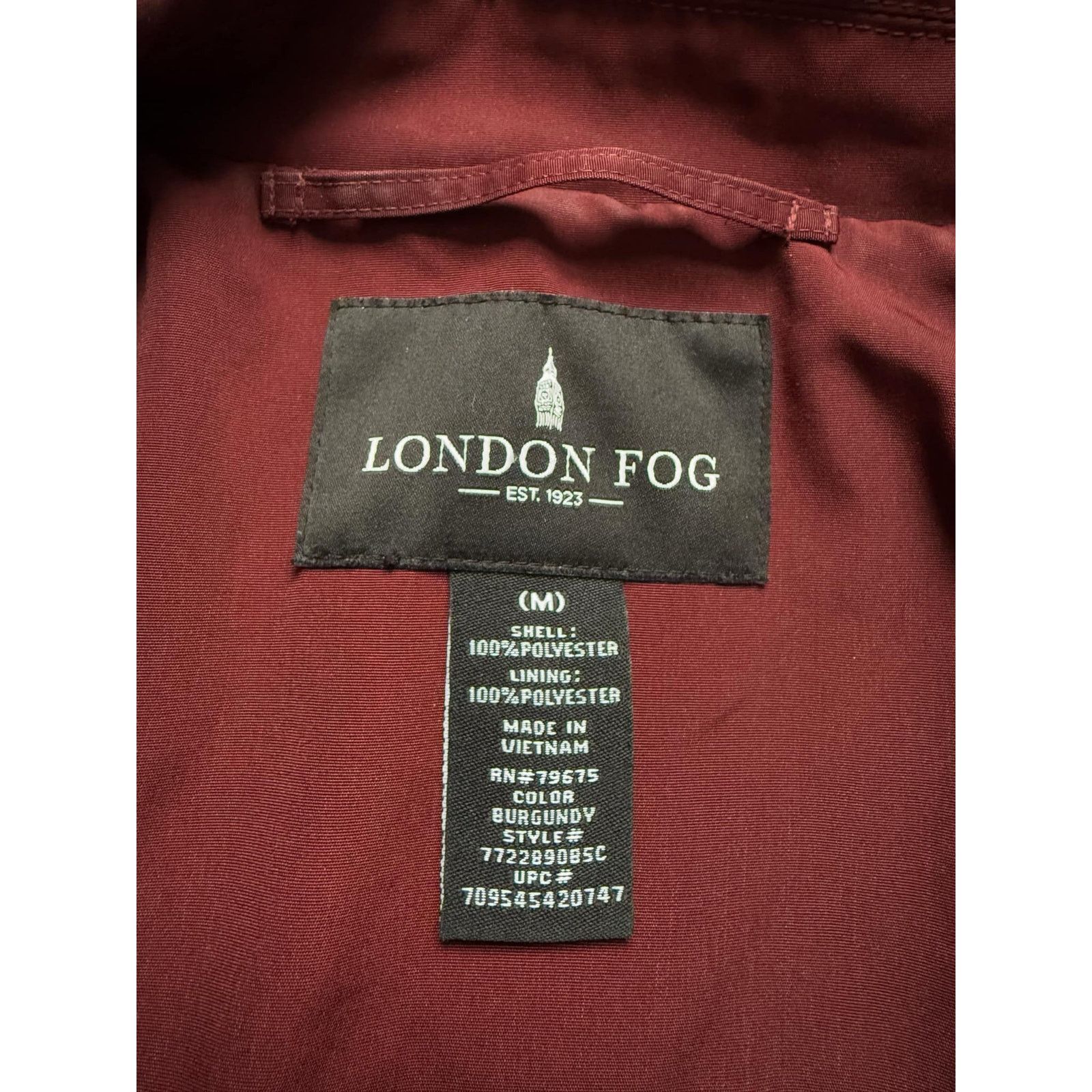 Other London Fog Belted Hooded Trench Coat Burgundy Med Size M / US 6-8 / IT 42-44 - 6 Thumbnail