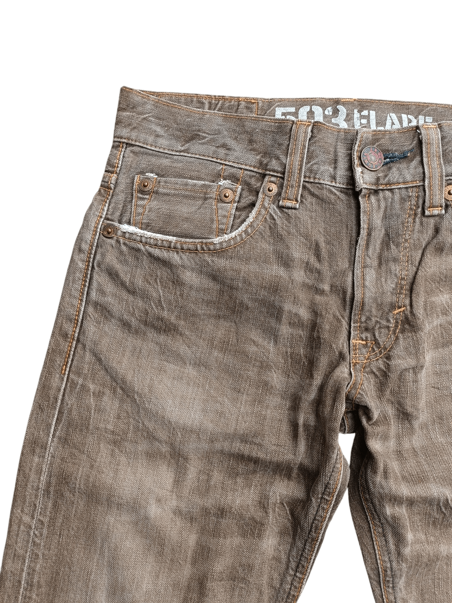 Edwin Flare 90s Style Edwin 503 Flare Blue Trip Faded Jeans Size US 32 / EU 48 - 5 Thumbnail