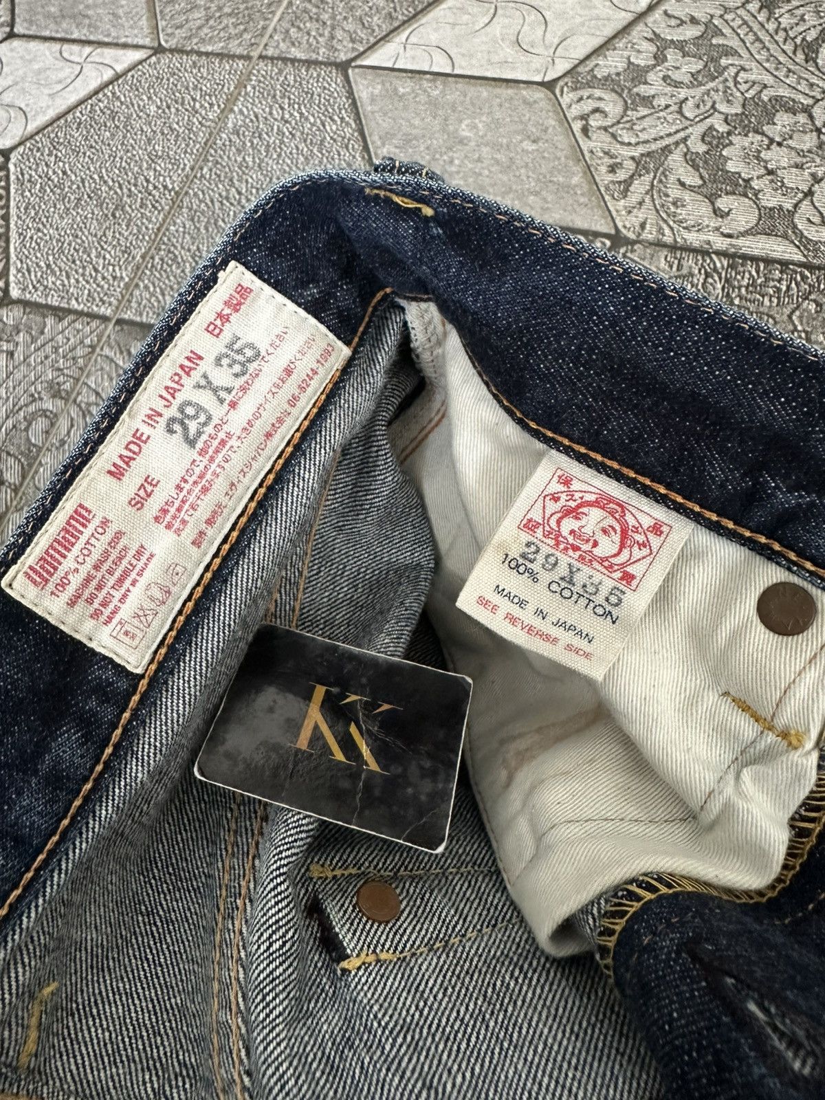 Evisu EVISU NO 2 LOT 2001 DAICOCK YELLOW SELVEDGE DENIM Size US 29 - 9 Thumbnail