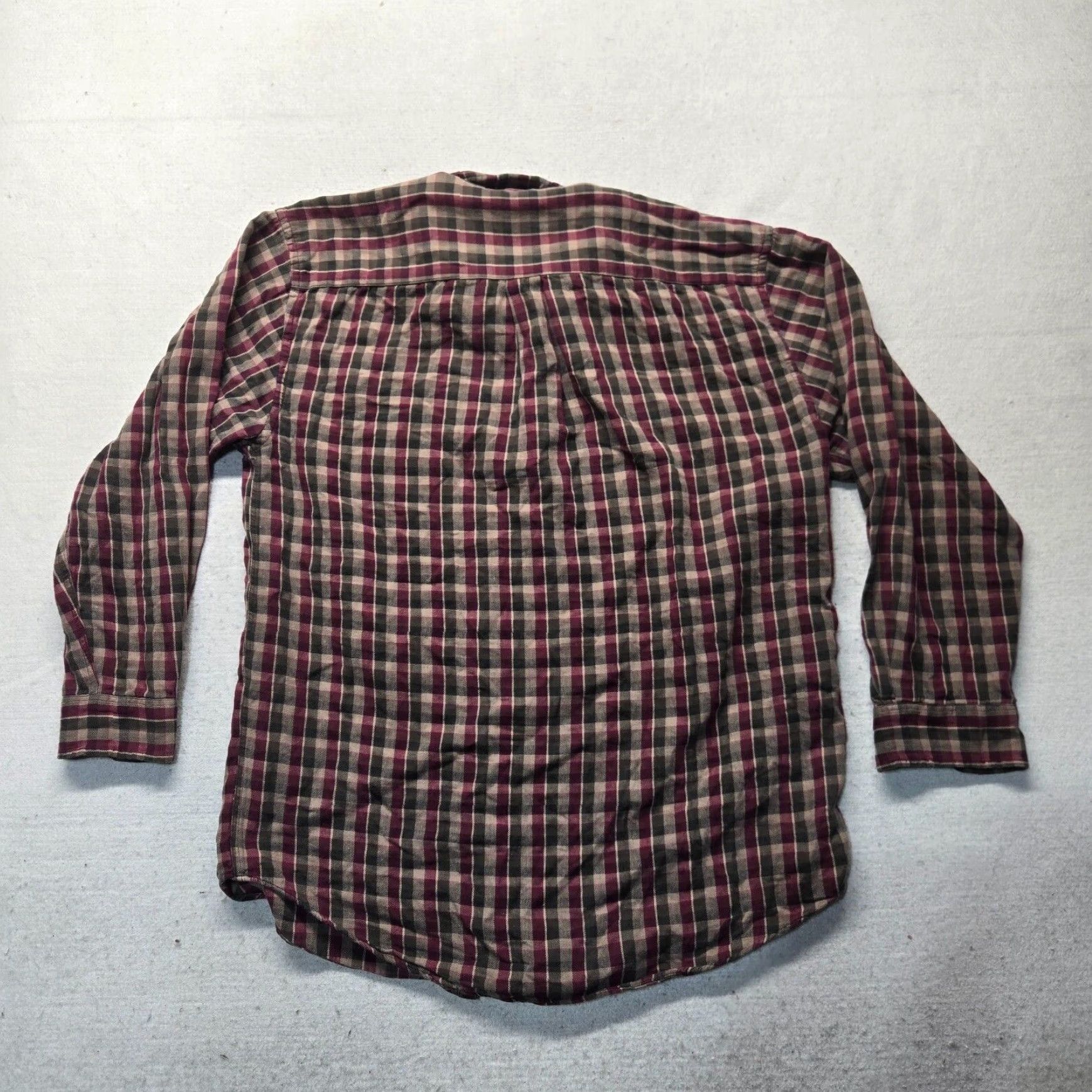 Vintage Saddlebred Button Up Shirt Long Sleeve Blue Plaid Men's LT Large Tall Size US L / EU 52-54 / 3 - 7 Thumbnail