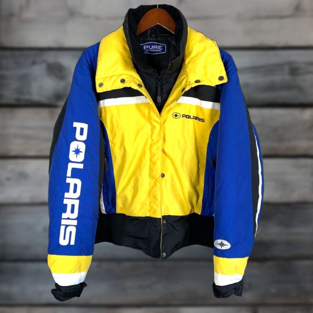 Vintage VINTAGE Polaris Jacket Women XL Yellow Blue Red 90s Bomber Full Zip Insulated Size XL / US 12-14 / IT 48-50 - 1 Thumbnail