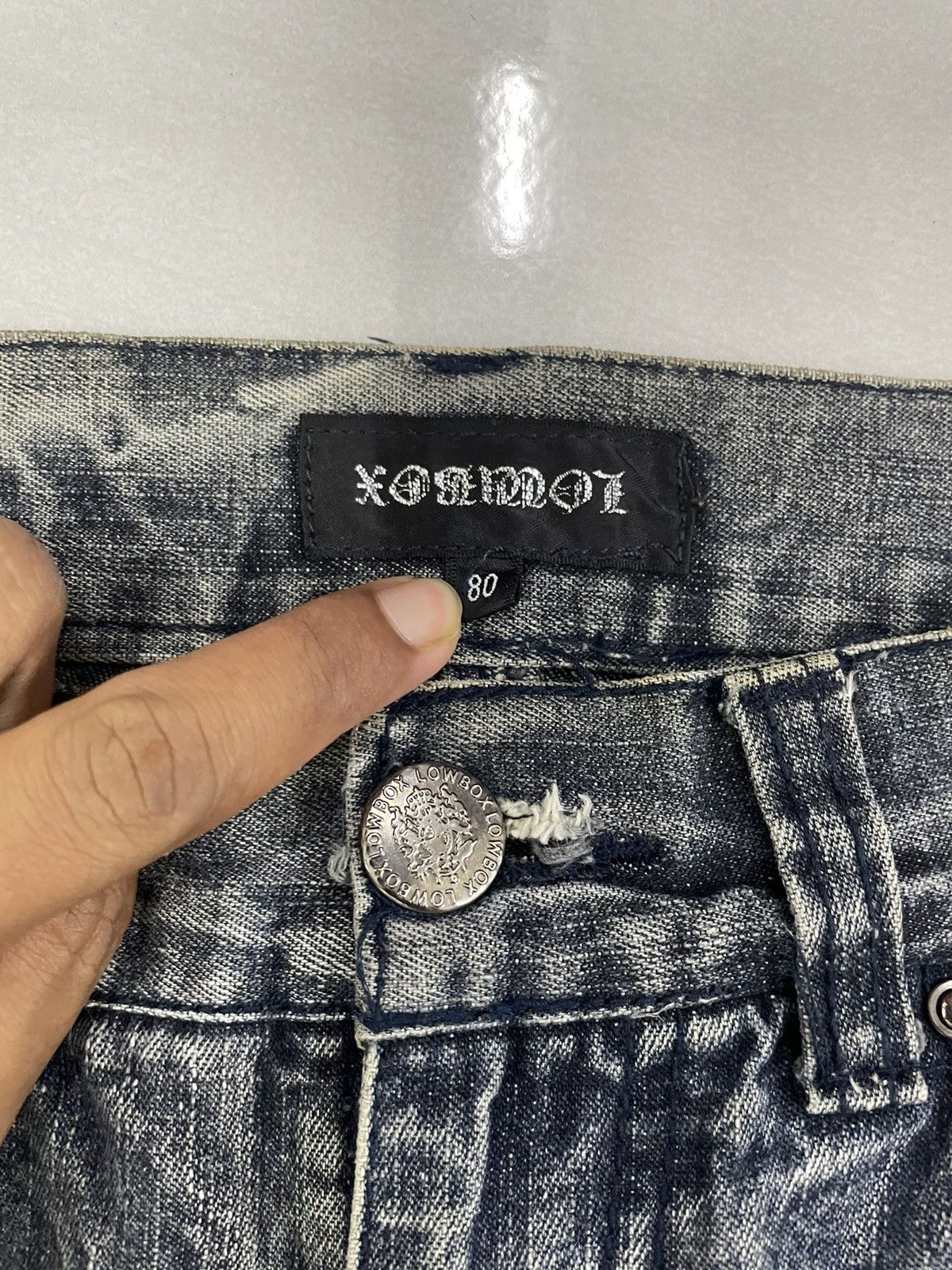 If Six Was Nine Lowbox Japan Studded Distressed Jeans Size US 31 - 9 Thumbnail