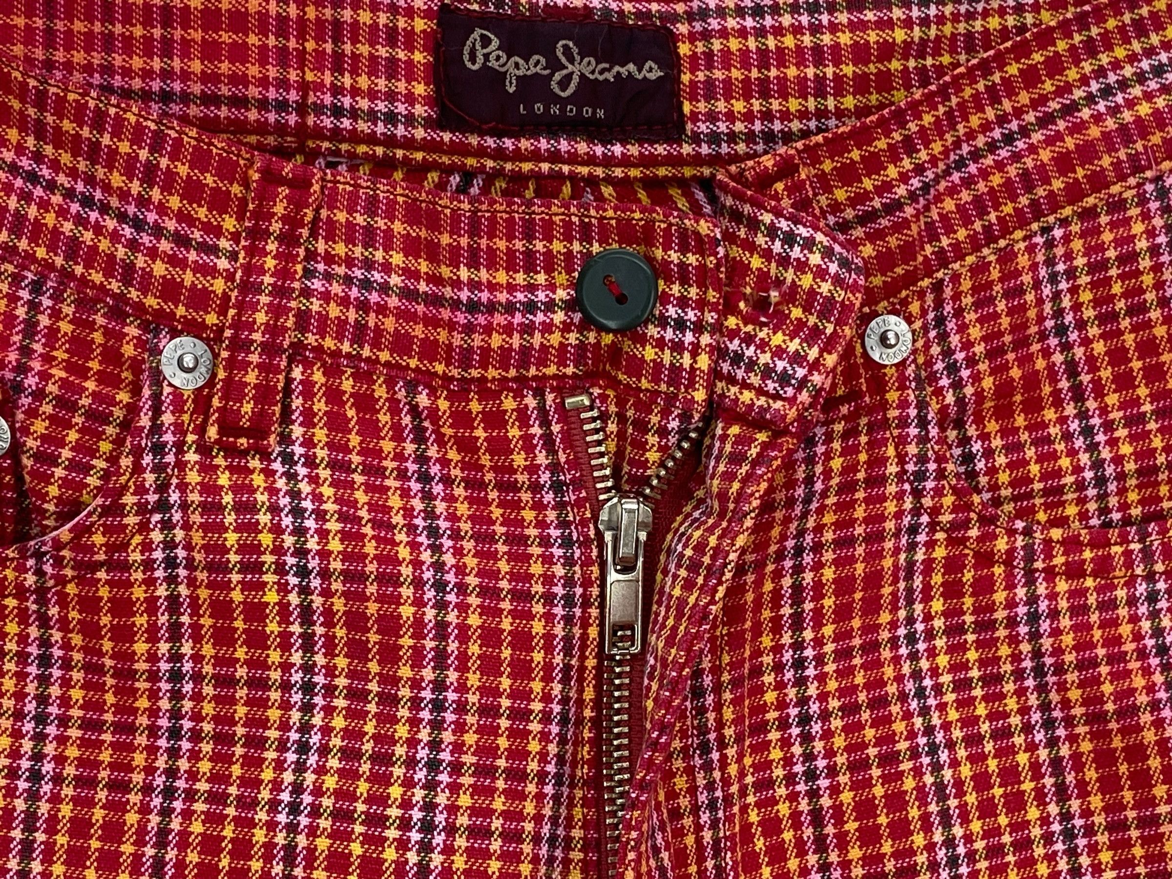 Pepe Jeans Straight Leg Denim Jeans Checkered Jeans Pants Size US 26 / EU 42 - 10 Thumbnail