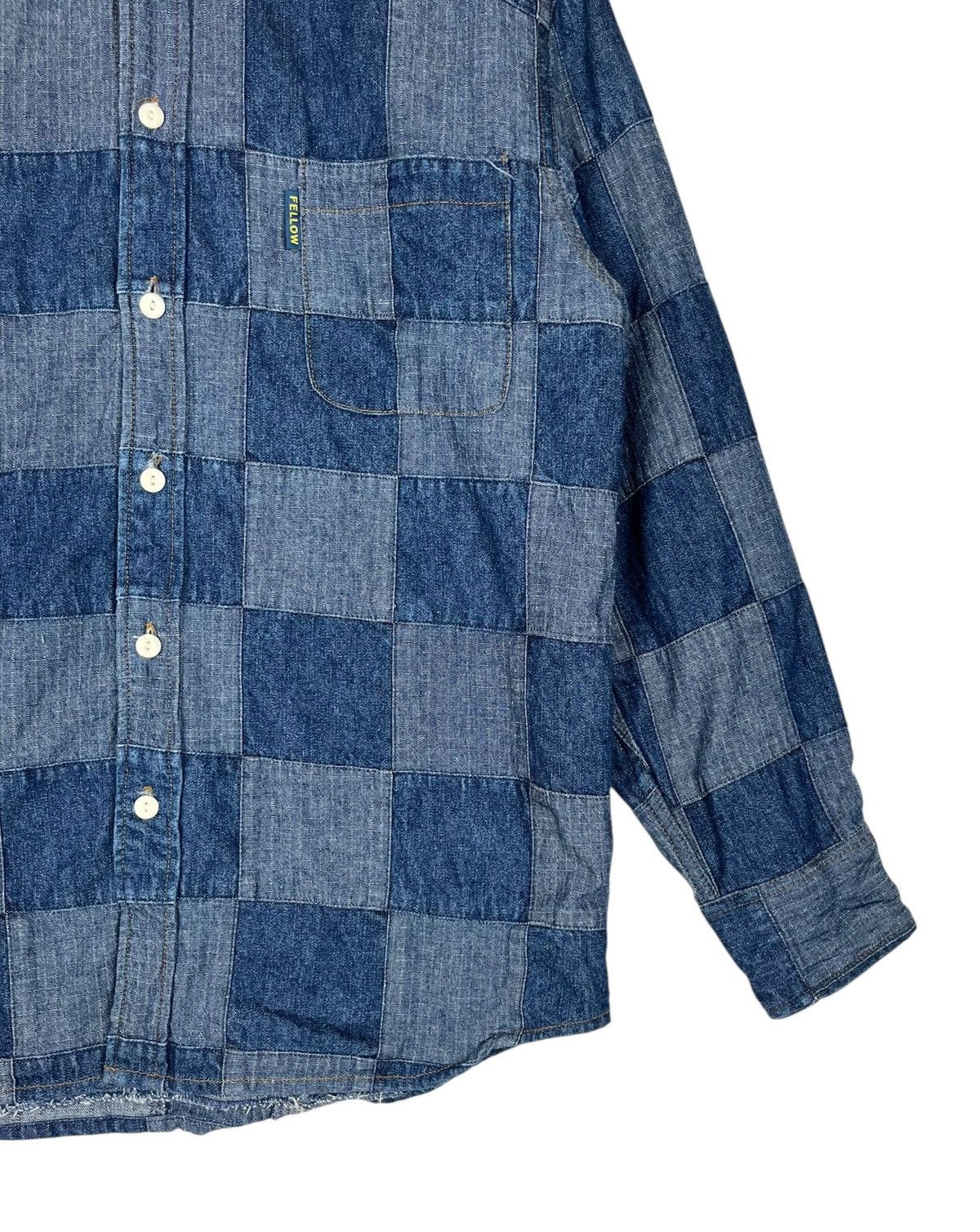 Japanese Brand Japanese Brand Fellow Patchwork Denim Button Up Shirt Size US M / EU 48-50 / 2 - 5 Thumbnail