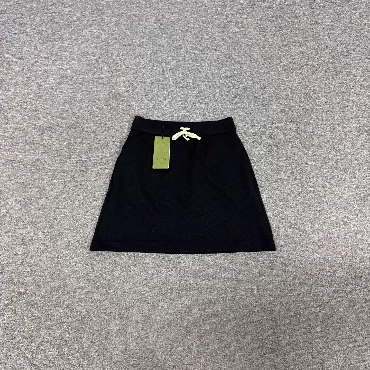 Gucci Gucci Black GG Jacquard Drawstring A-Line Skirt S Size 26" / US 2 / IT 38 - 1 Thumbnail
