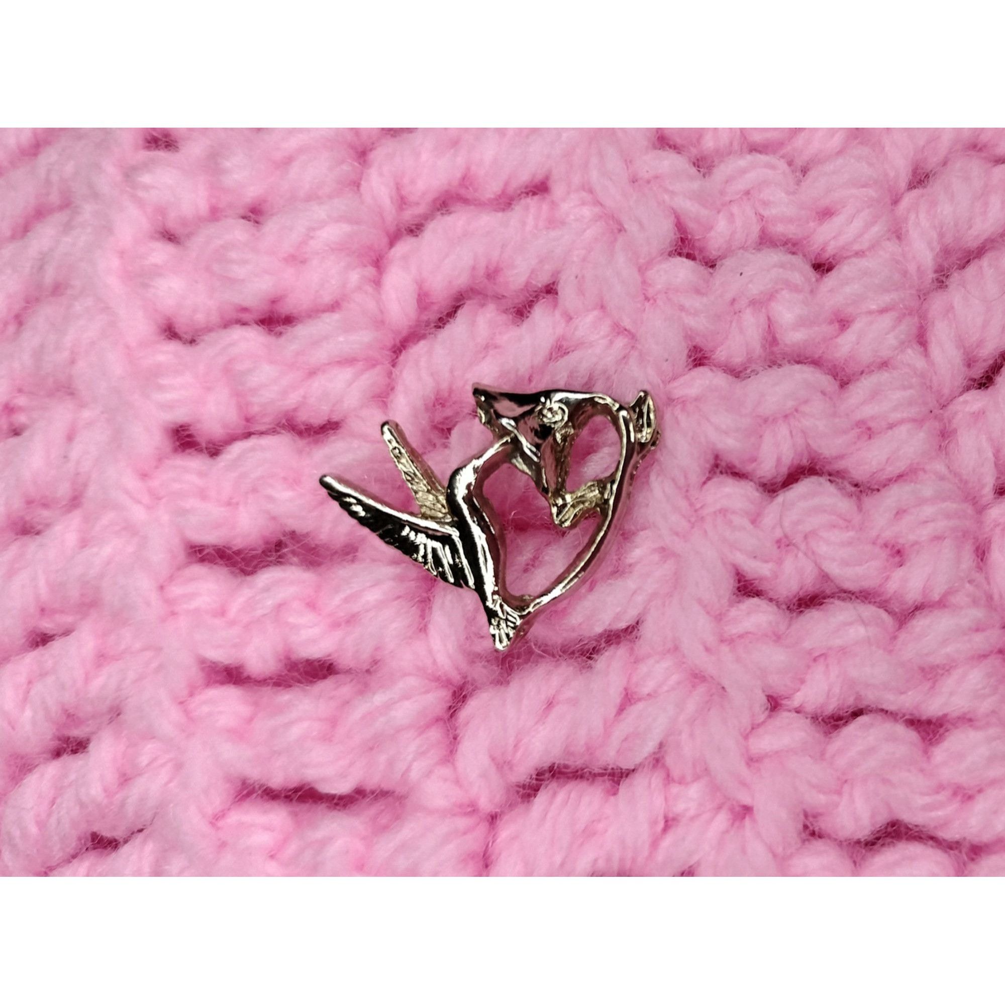 Vintage Ballou Regd Vintage Hummingbird Flower Lapel Pin Brooch Bird Size ONE SIZE - 10 Thumbnail