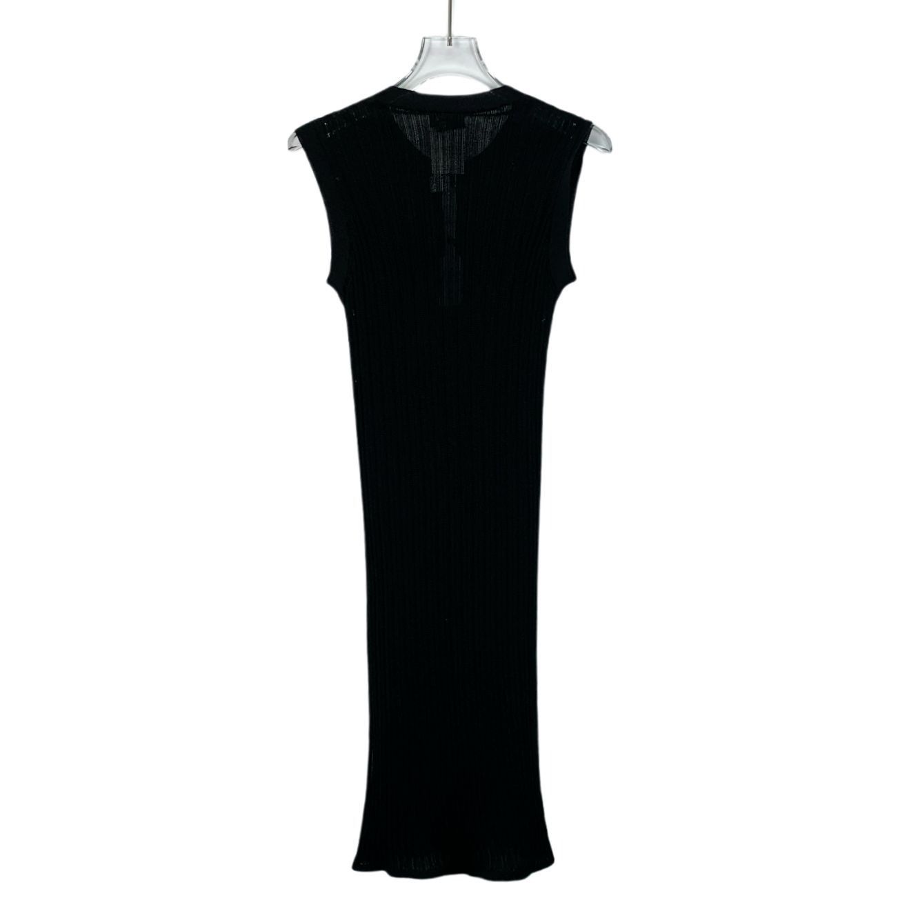 Chanel Chanel Black Crystal Logo Silk Sleeveless Knit Dress (Size S Size XS / US 0-2 / IT 36-38 - 7 Thumbnail