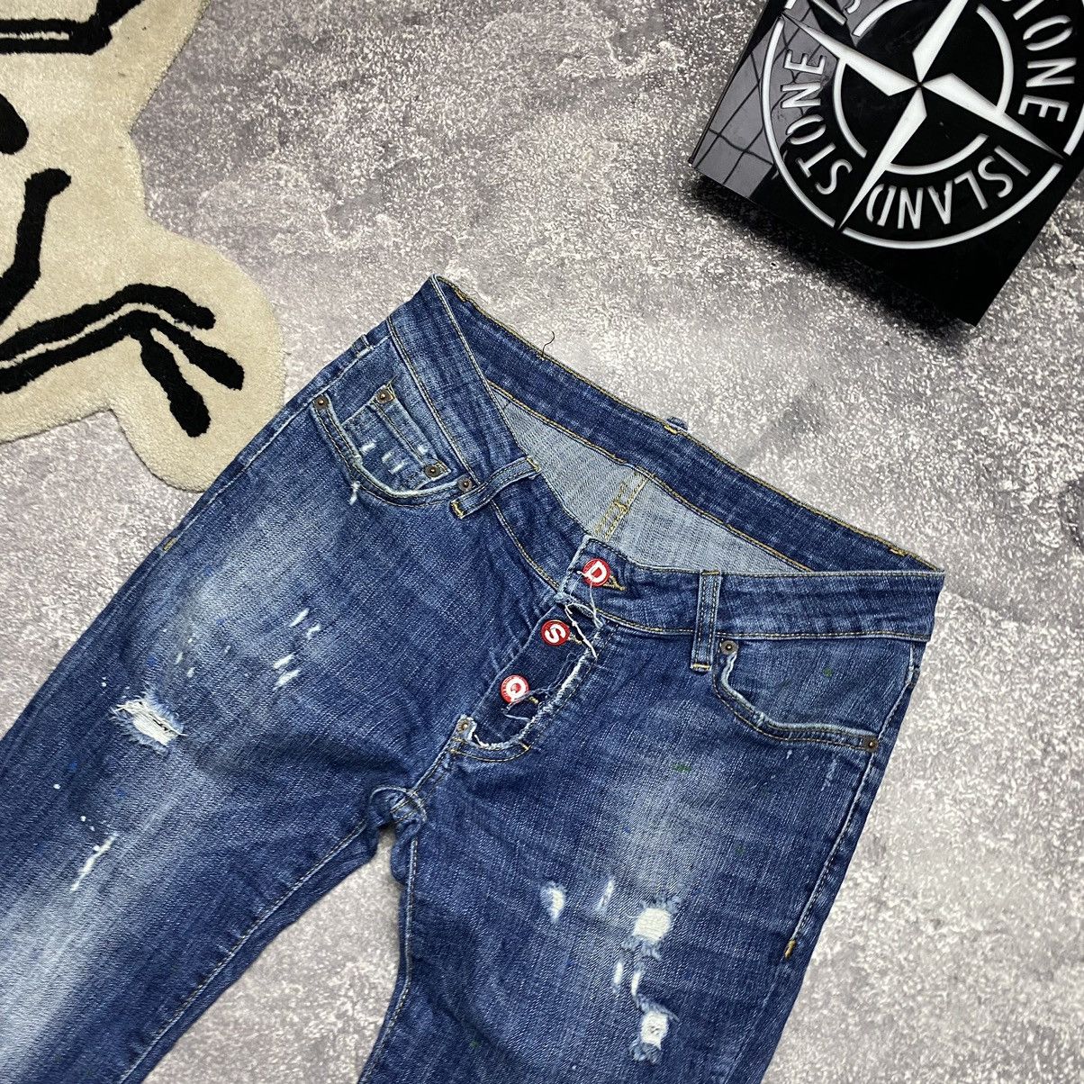 Dsquared2 Luxury Dsquared2 Hype y2k blue denim destressed style jeans Size US 30 / EU 46 - 3 Thumbnail