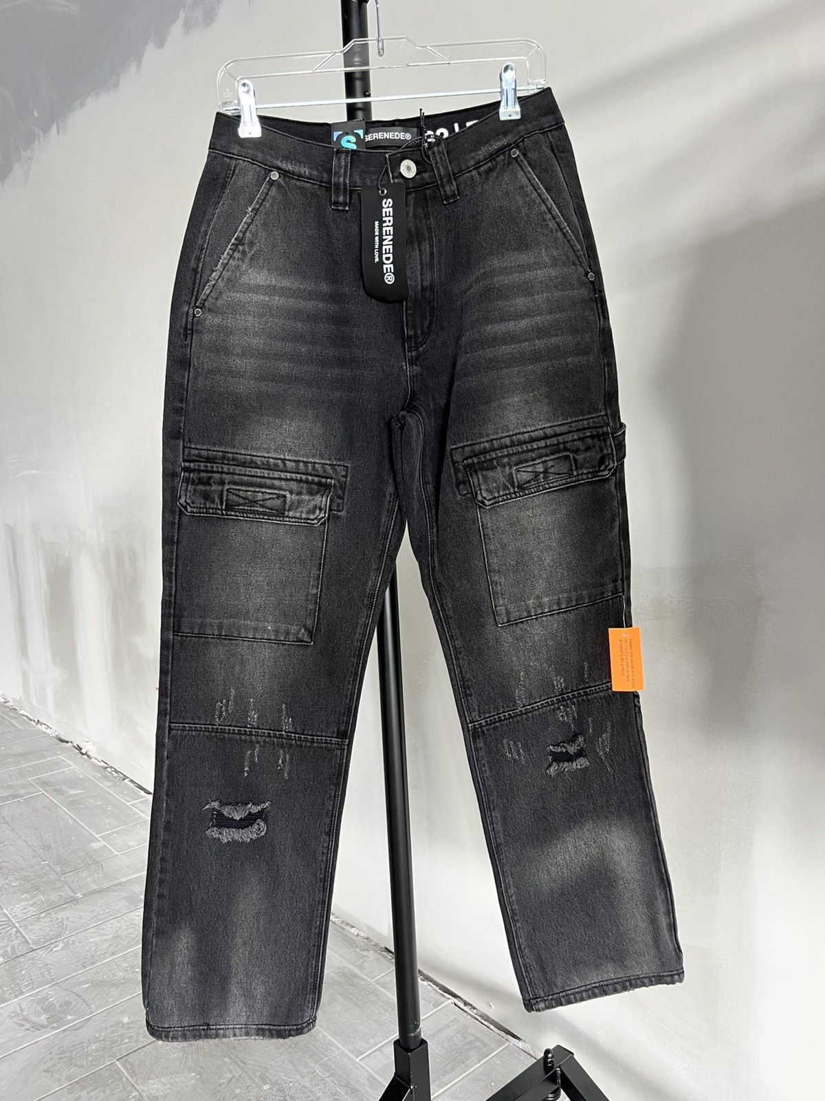 SERENEDE Black mist baggy black jeans Size US 32 / EU 48 - 2 Thumbnail