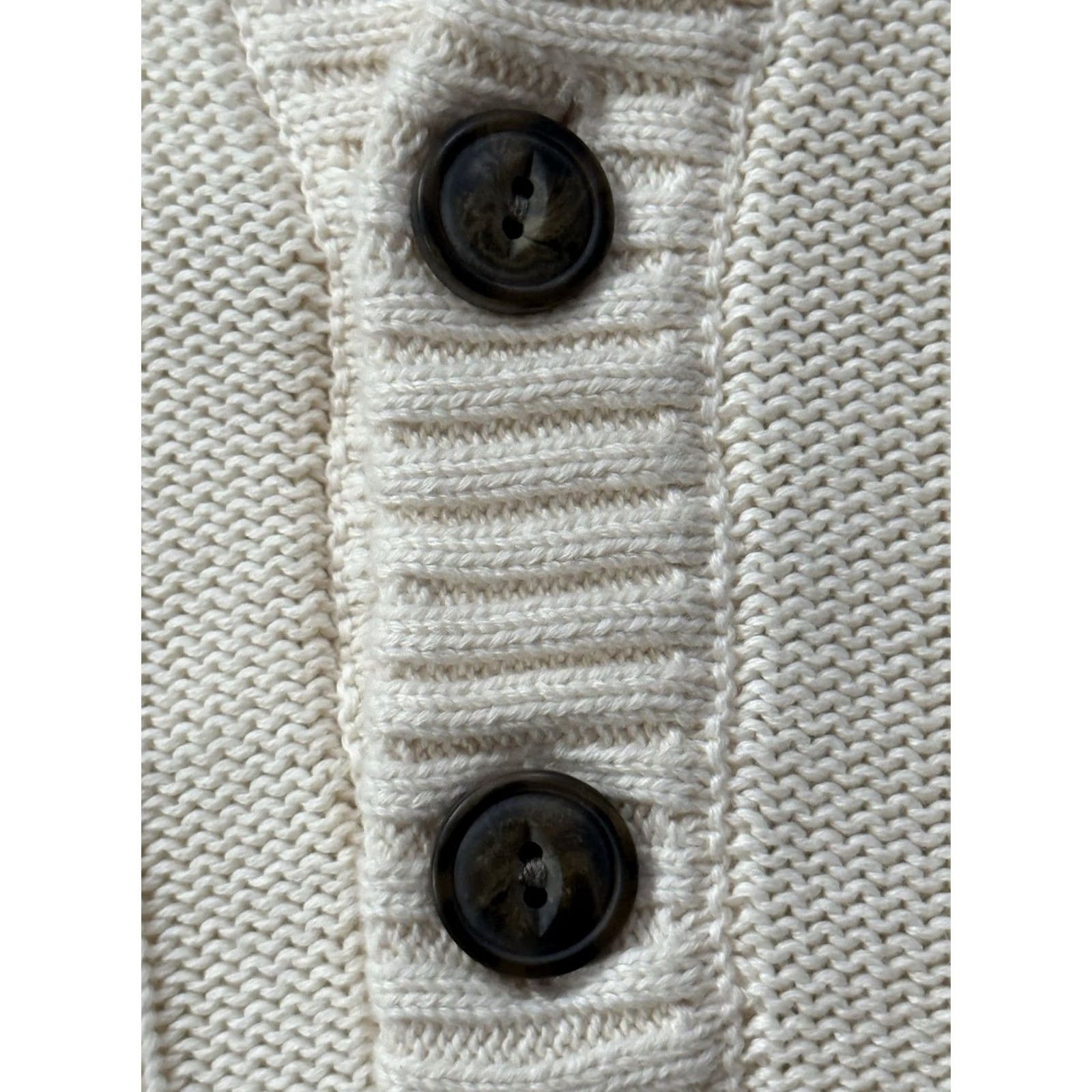 Vintage VINTAGE L.L. Bean Sweater Mens Pullover Fisherman Cable-Knit Mock Neck White Cotton Big & Tall XLT White Ireland 90s Outdoor Classic Vintage No Size US XL / EU 56 / 4 - 5 Thumbnail