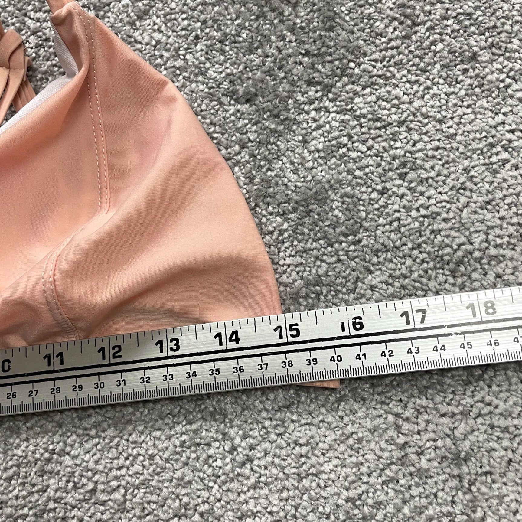 Triangl Unbranded Women’s Medium Solid Peach Triangle Spaghetti Bikini Top Beach Vacation Swimwear Size M / US 6-8 / IT 42-44 - 7 Thumbnail